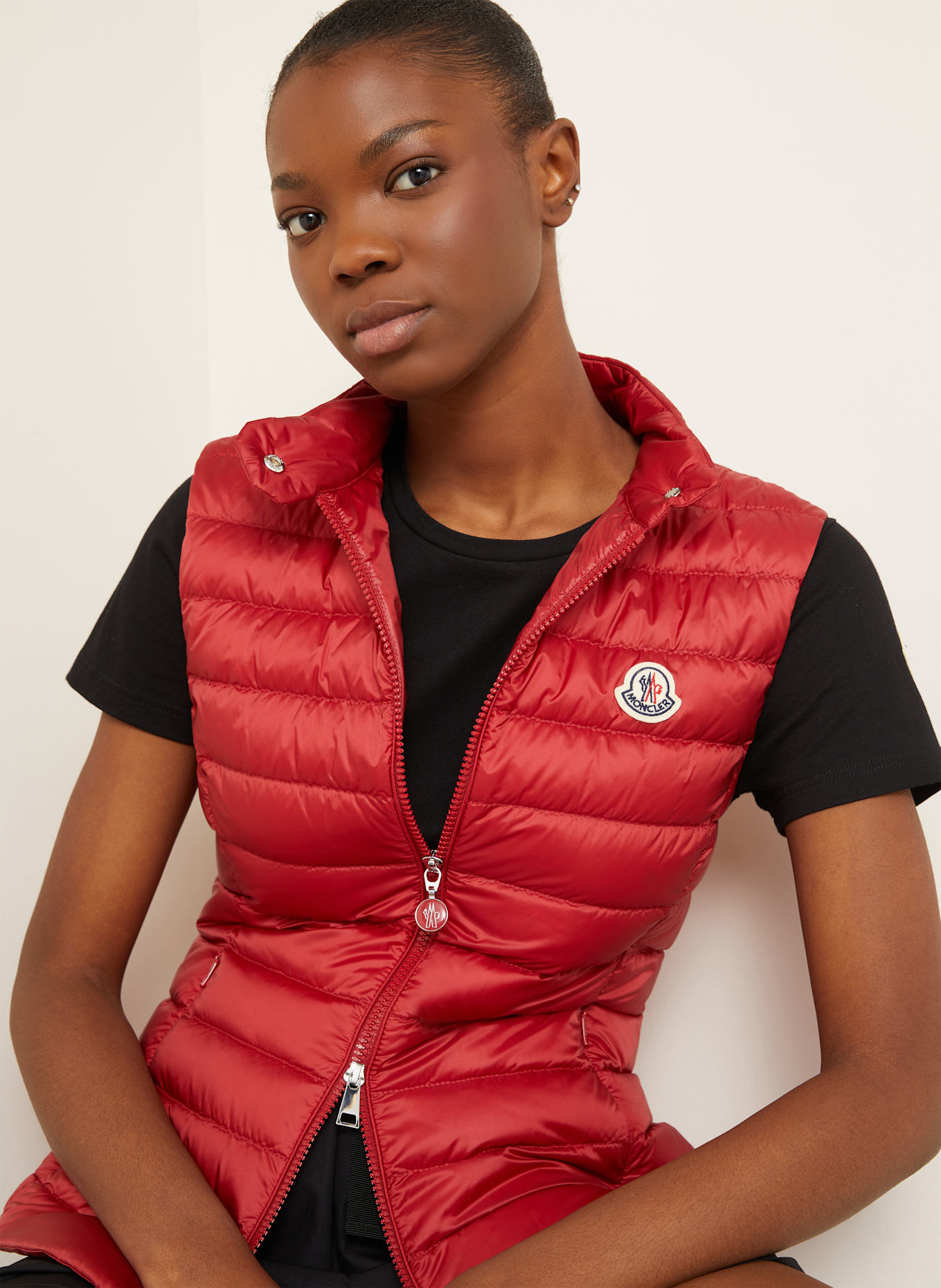MONCLER Daunenweste IGENS: DUNKELROT