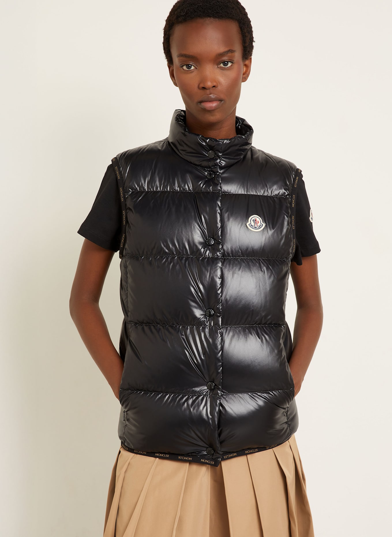 MONCLER Daunenweste BADIA: SCHWARZ