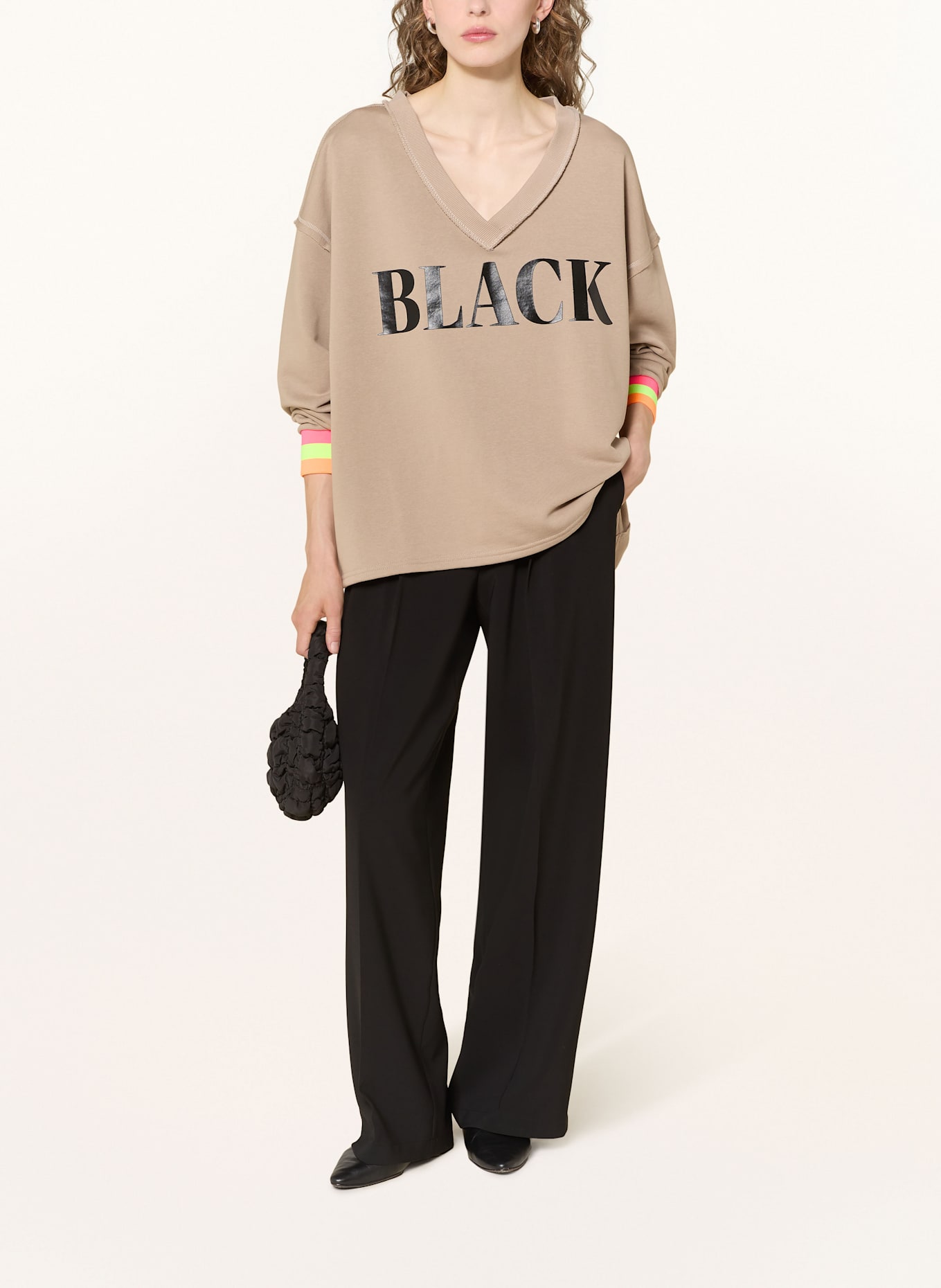 miss goodlife Sweat-shirt oversize: BEIGE