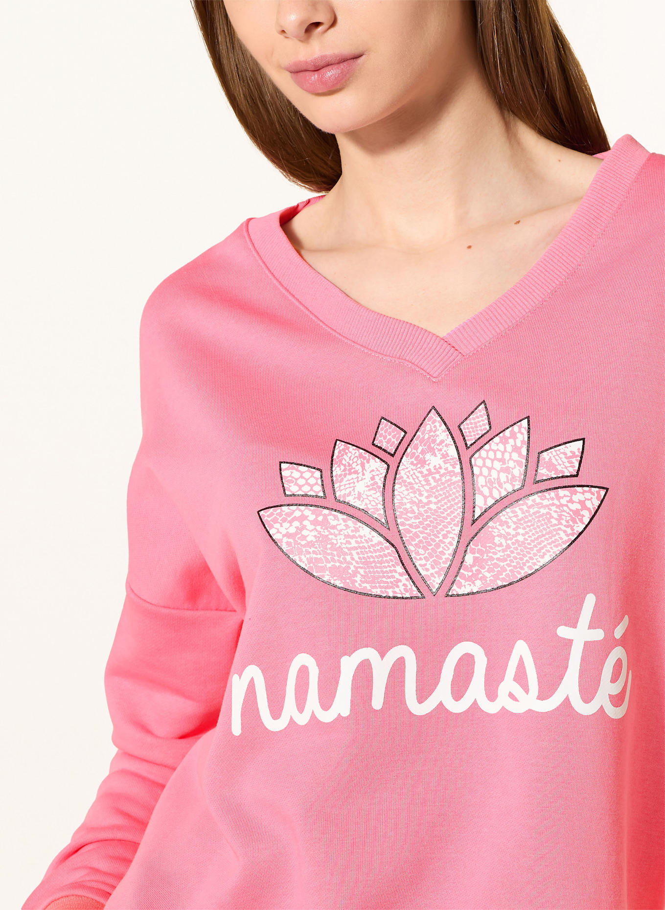 miss goodlife Sweatshirt: ROSA/ WEISS/ NEONORANGE