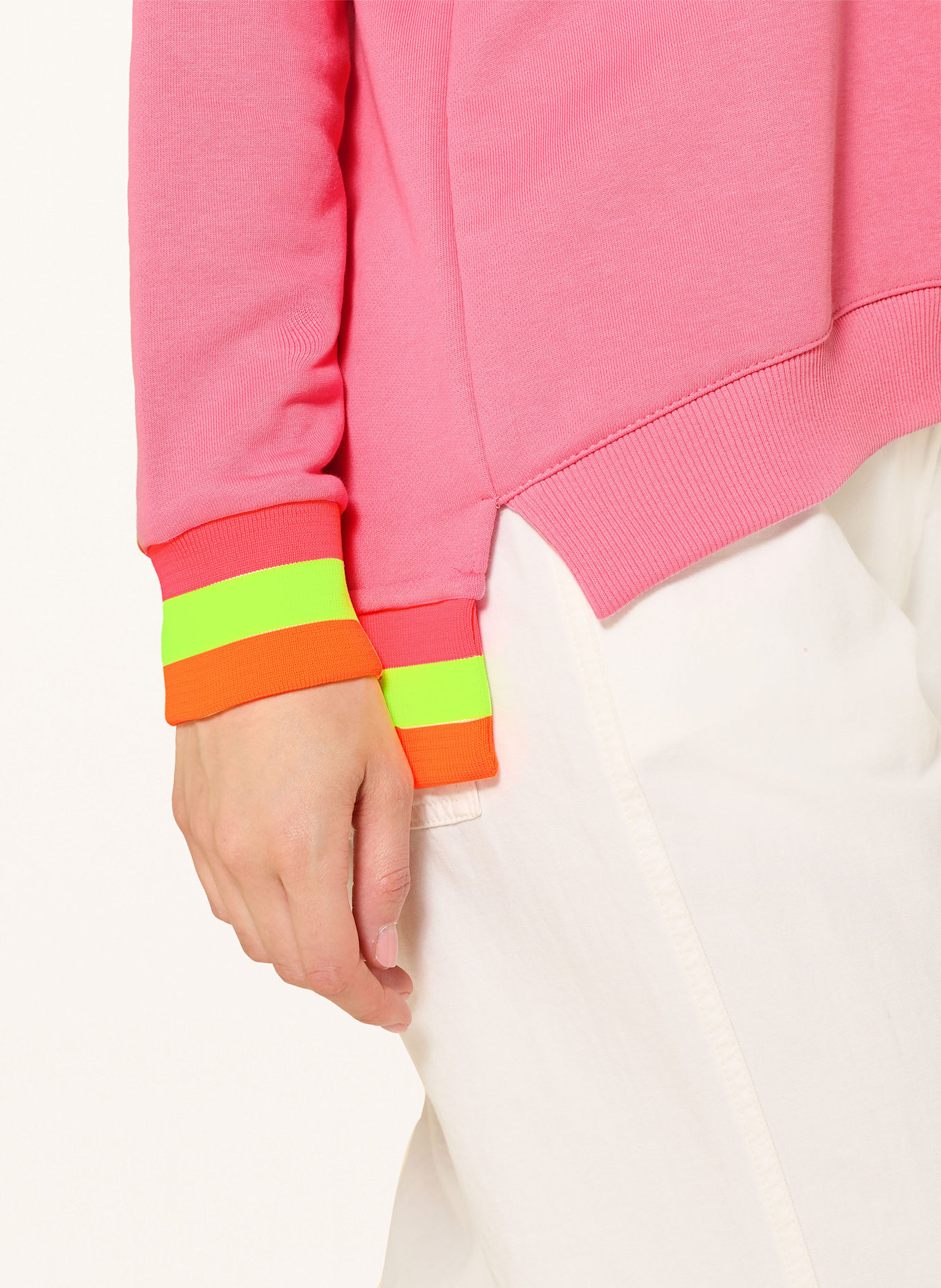 miss goodlife Sweatshirt: ROSA/ WEISS/ NEONORANGE