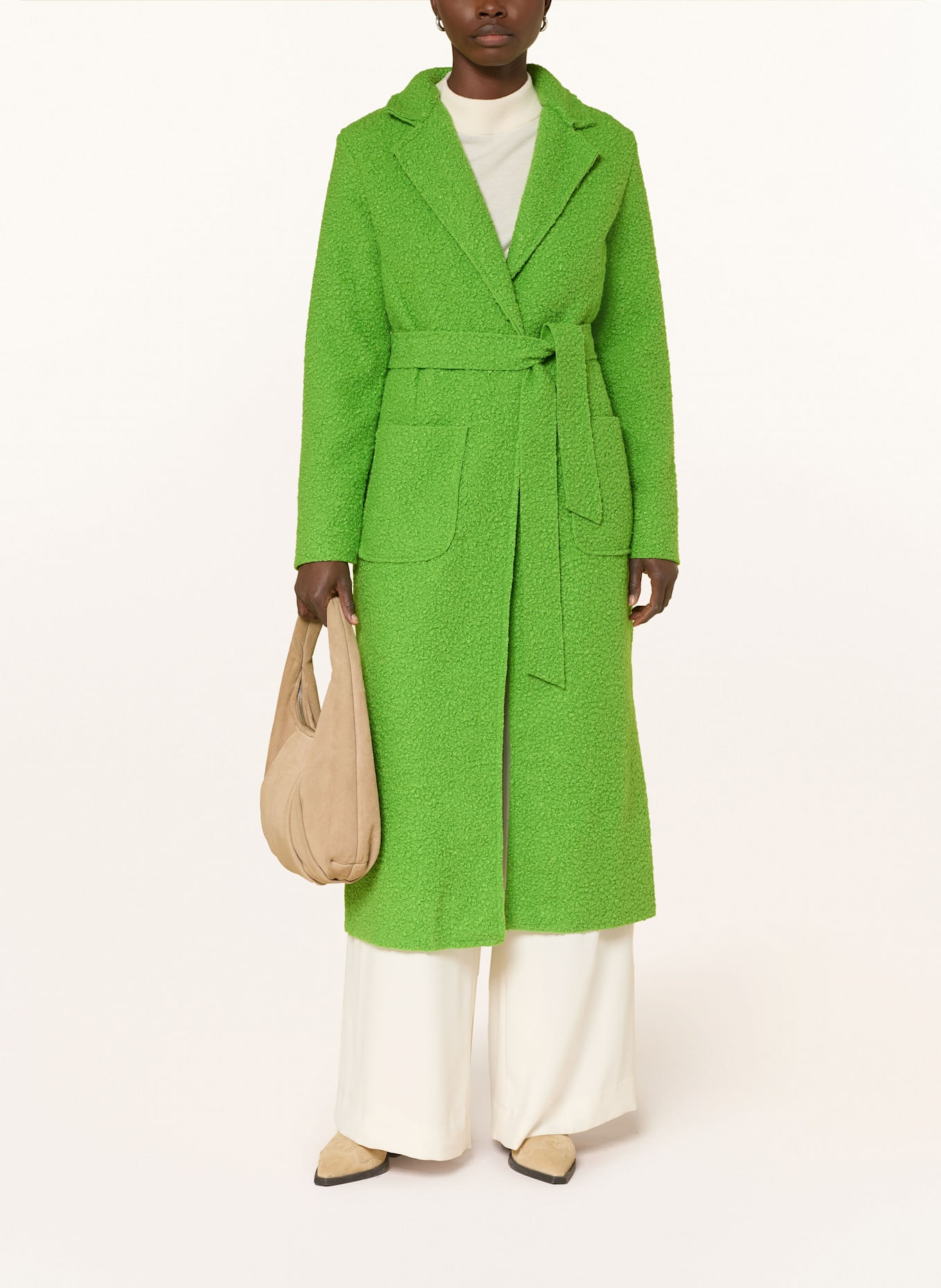 miss goodlife Bouclé-Mantel: GRÜN