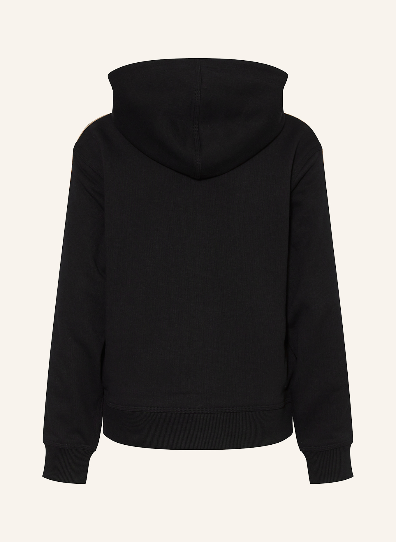 BURBERRY Sweatjacke mit Galonstreifen: SCHWARZ