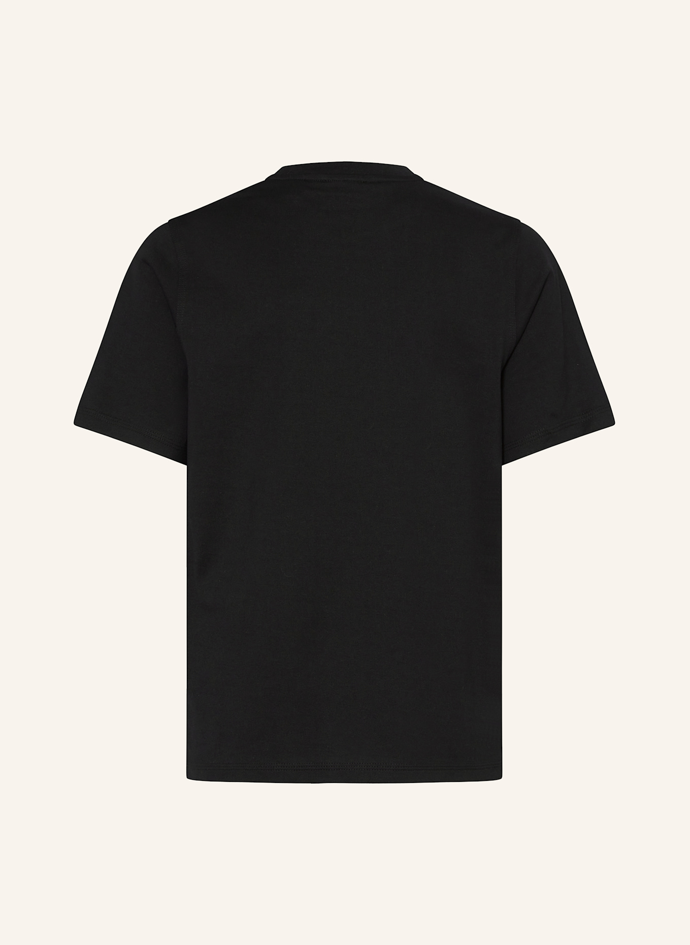 BURBERRY T-shirt z lampasami: CZARNY