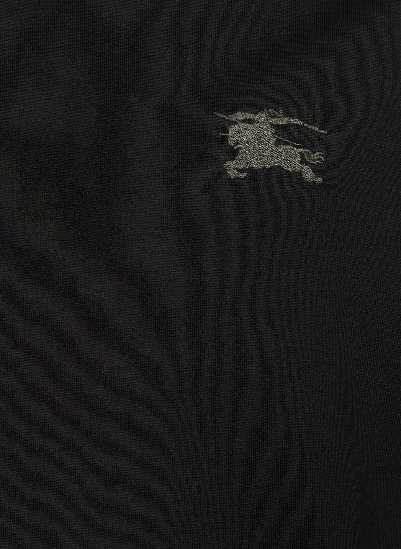 BURBERRY T-shirt z lampasami: CZARNY