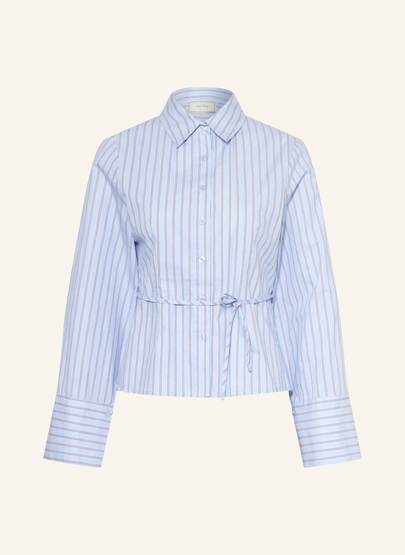 NEO NOIR Hemdbluse CLARIDA: HELLBLAU / SCHWARZ / WEISS