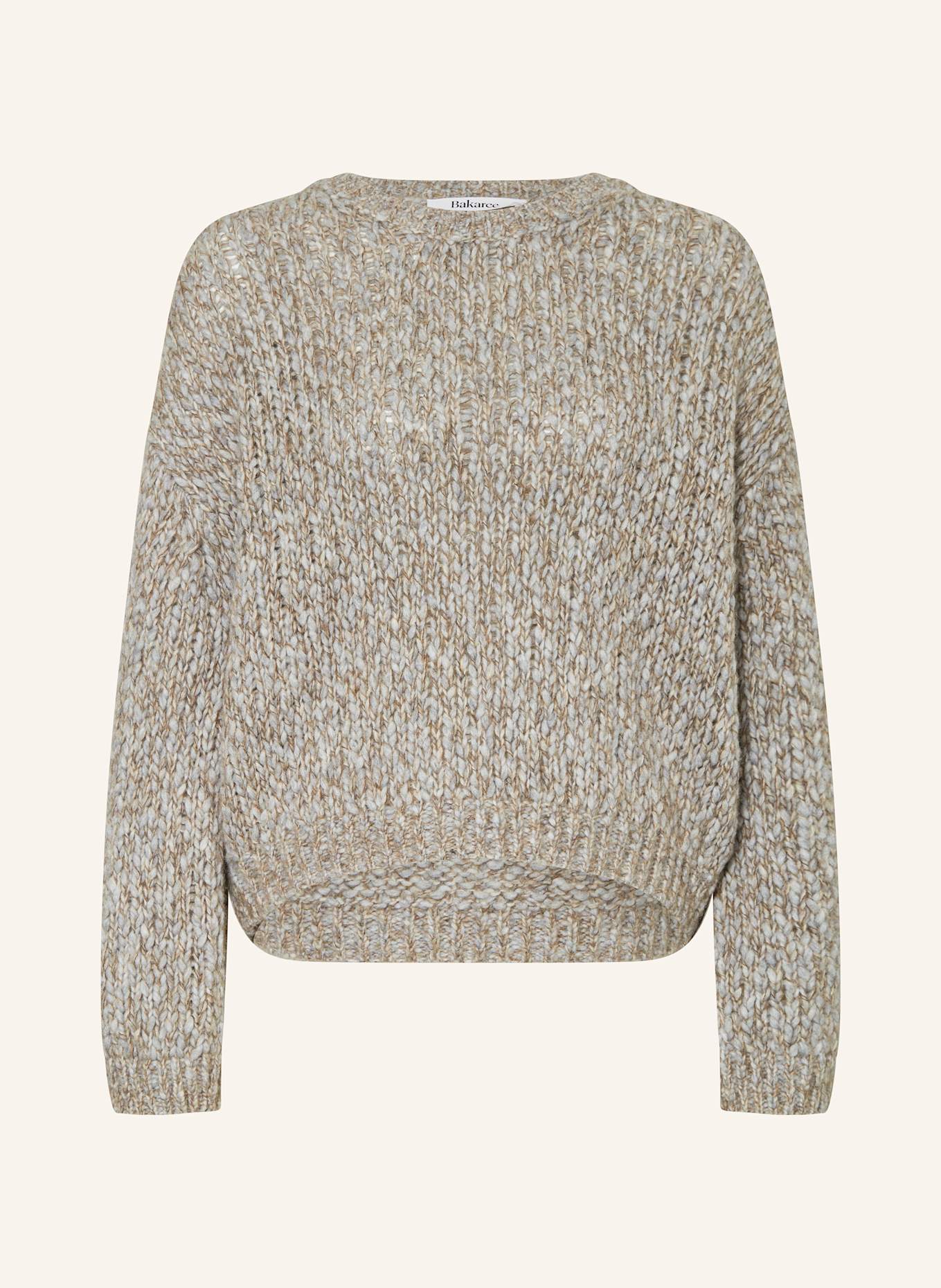 Bakaree Pullover: BEIGE / HELLGRAU