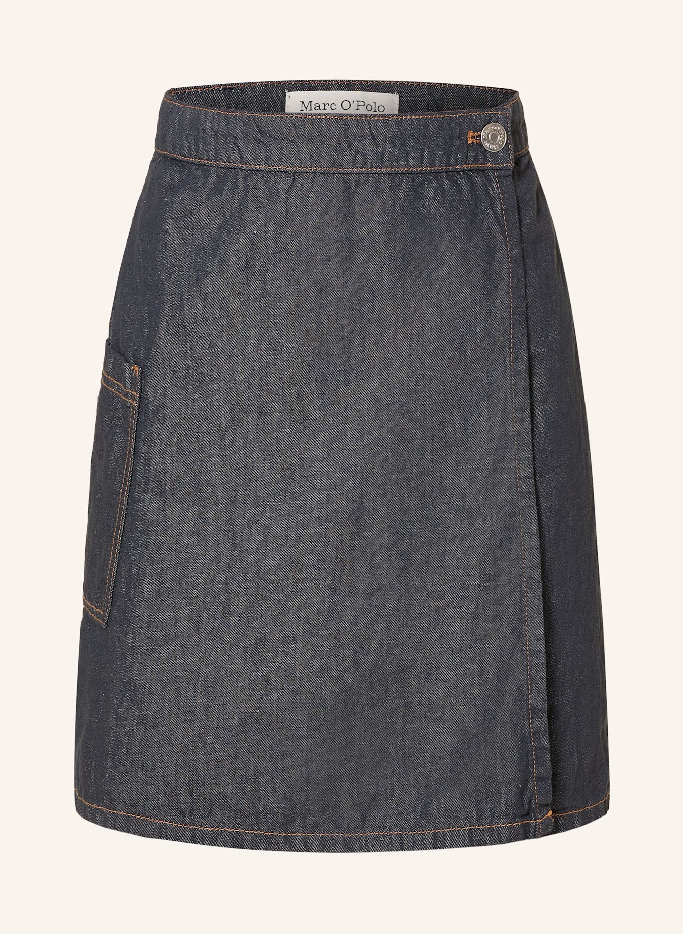 Marc O'Polo Jeansrock mit Leinen: 008 Rinsed cotton linen wash