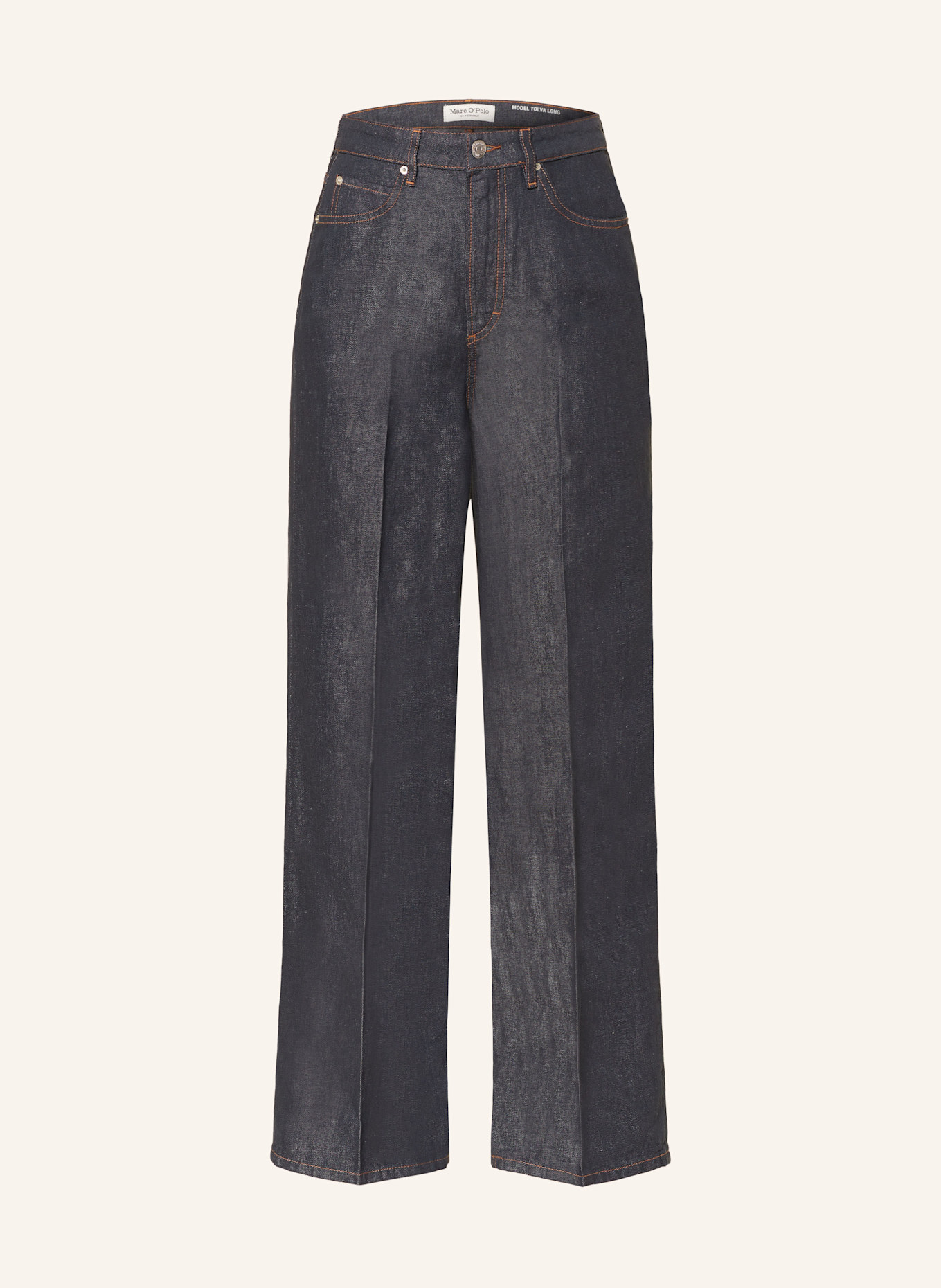 Marc O'Polo Wide Leg Jeans: 008 Rinsed cotton linen wash