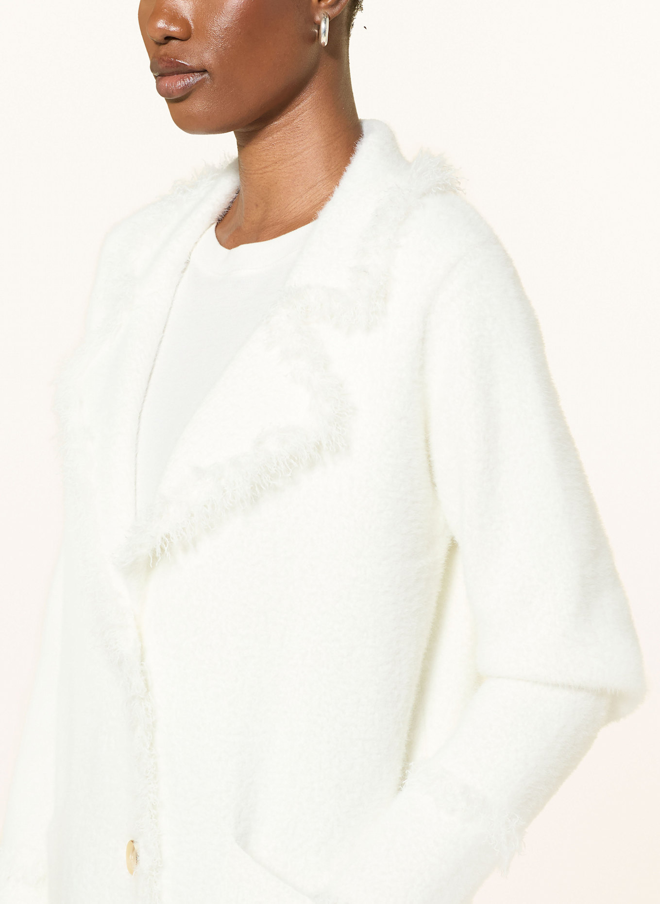 RINO & PELLE Strickmantel CATENA: WEISS