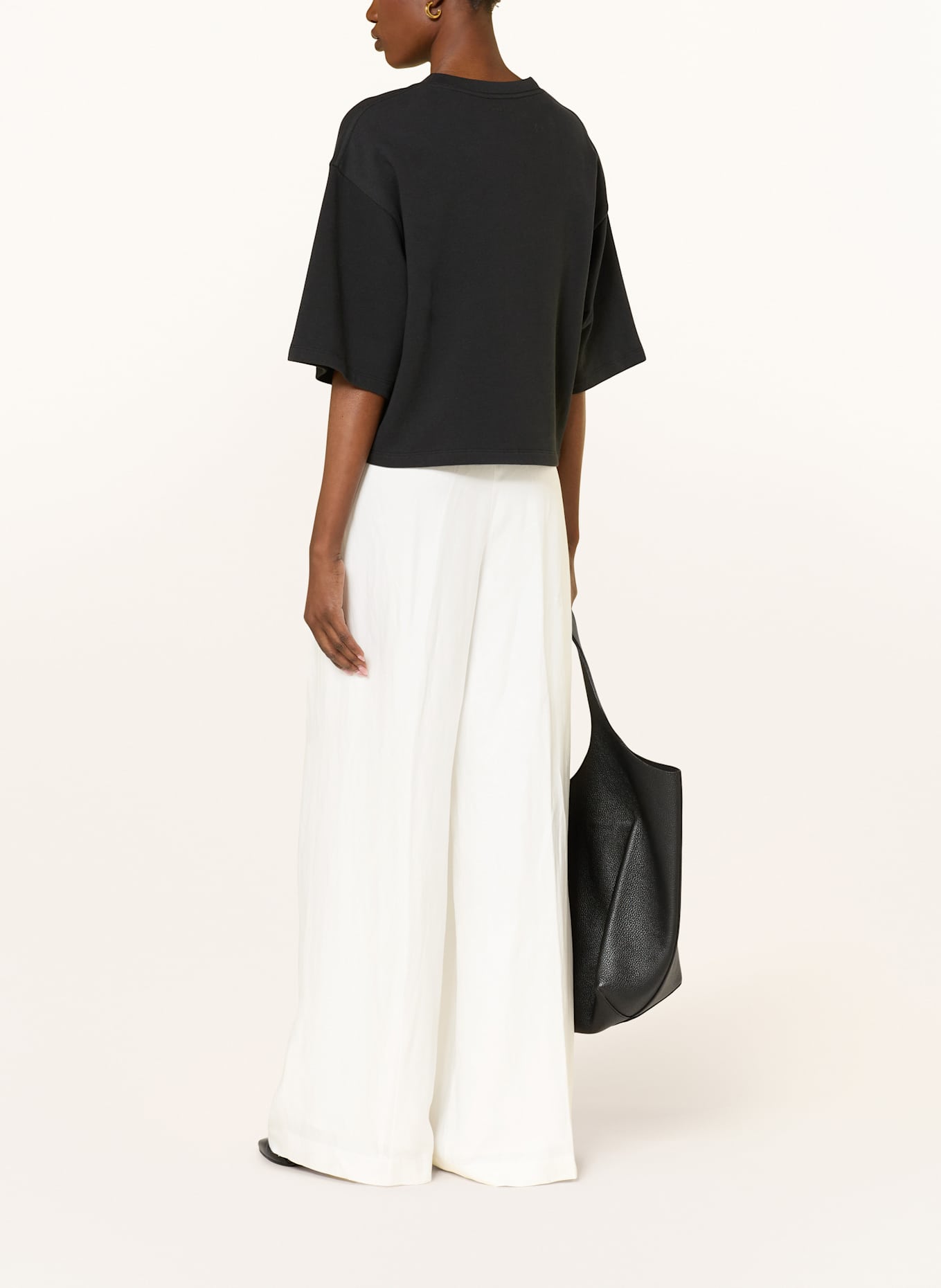 ANINE BING Marlenehose LOU mit Leinen: CREME