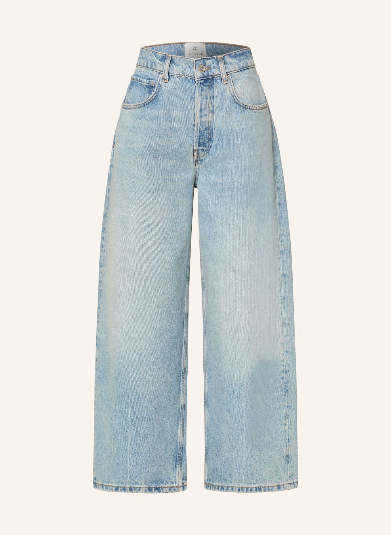 ANINE BING Wide Leg Jeans HEATH: WASHED BLUE BLIZZARD BLUE