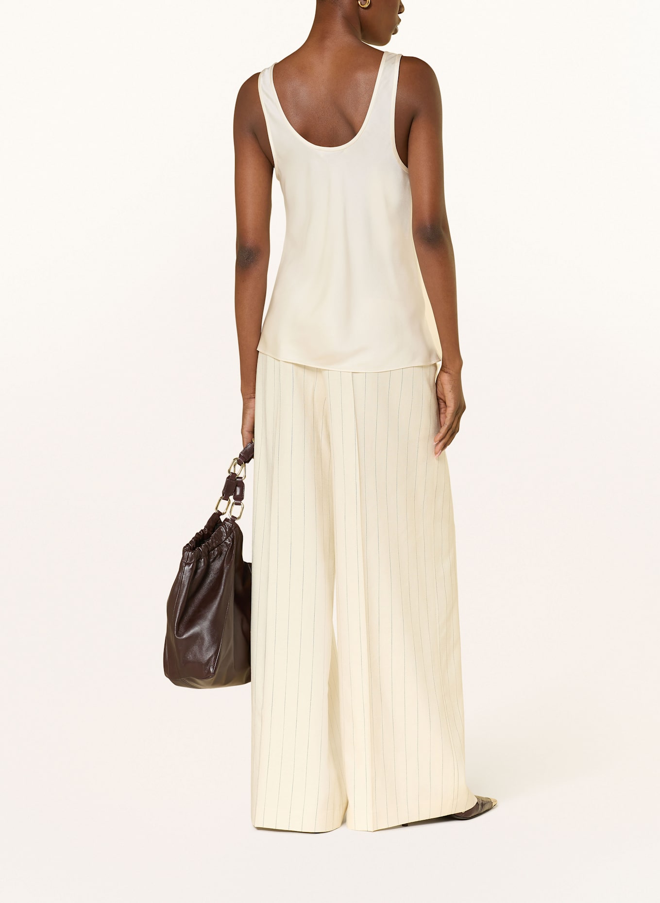 ANINE BING Seidentop LEA: ECRU