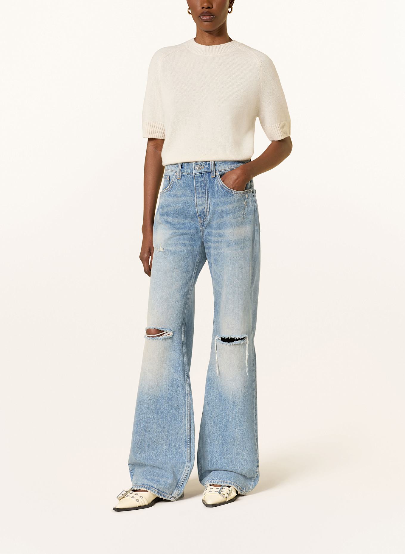 ANINE BING Strickshirt aus Cashmere: ECRU