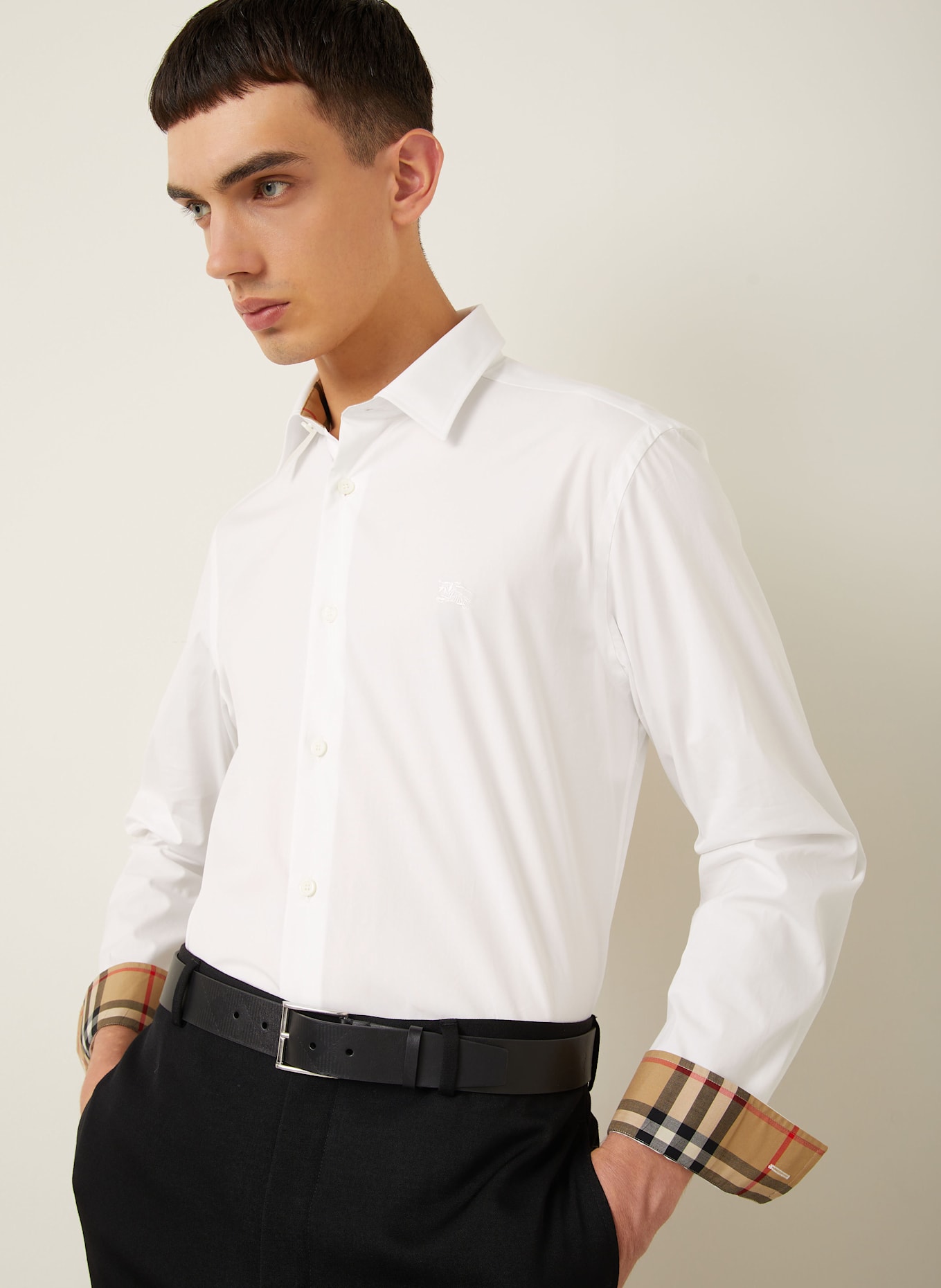BURBERRY Koszula SHERFIELD comfort fit: BIAŁY