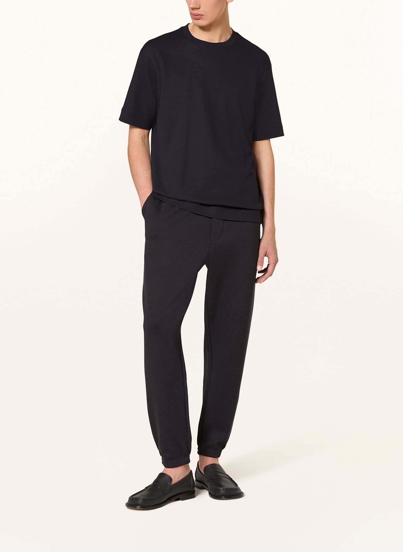 EMPORIO armani silver T-shirt: DARK BLUE