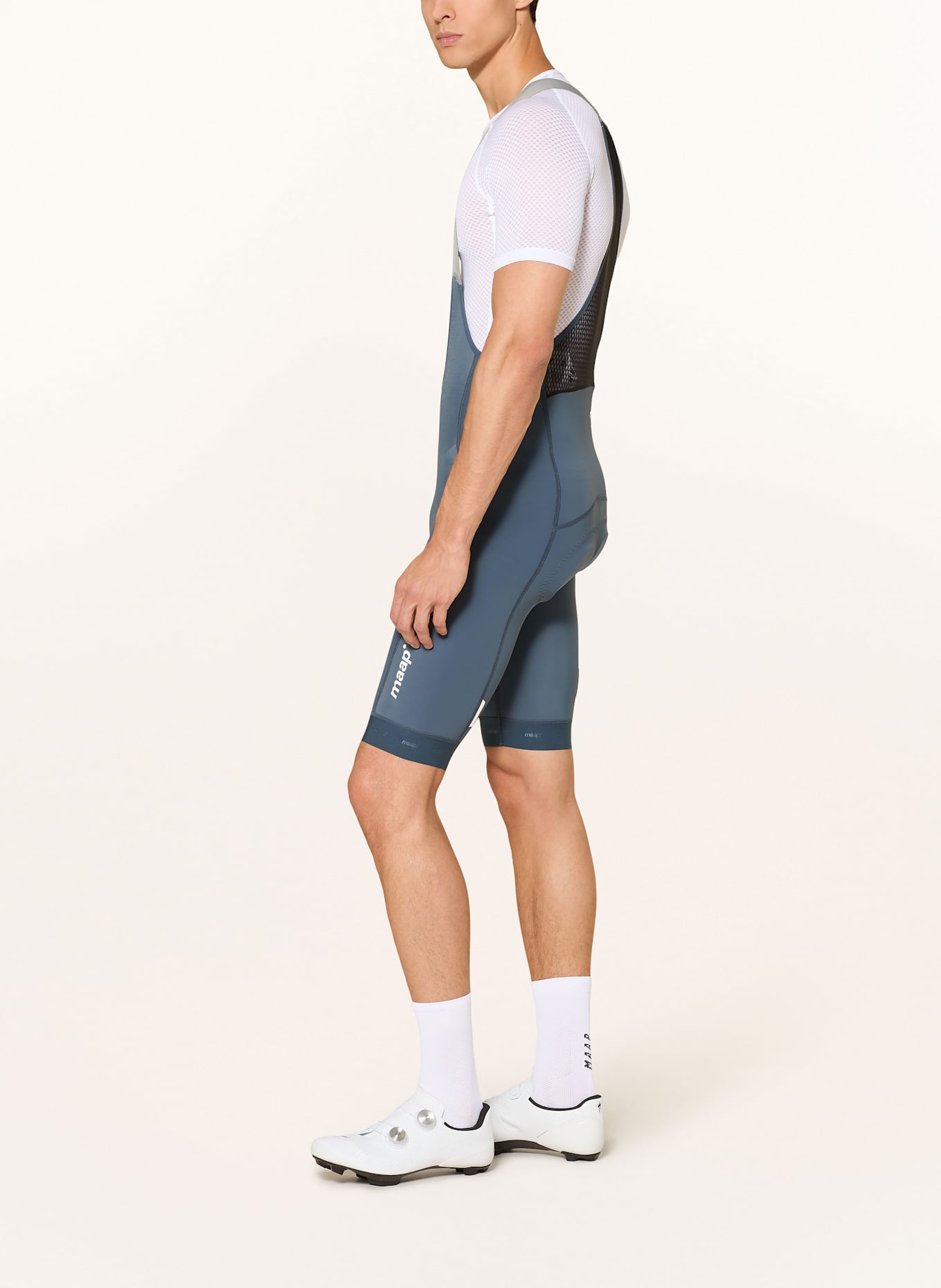 MAAP Radhose TRAINING BIB 3.0 mit Trägern und gepolstertem Einsatz: BLAUGRAU