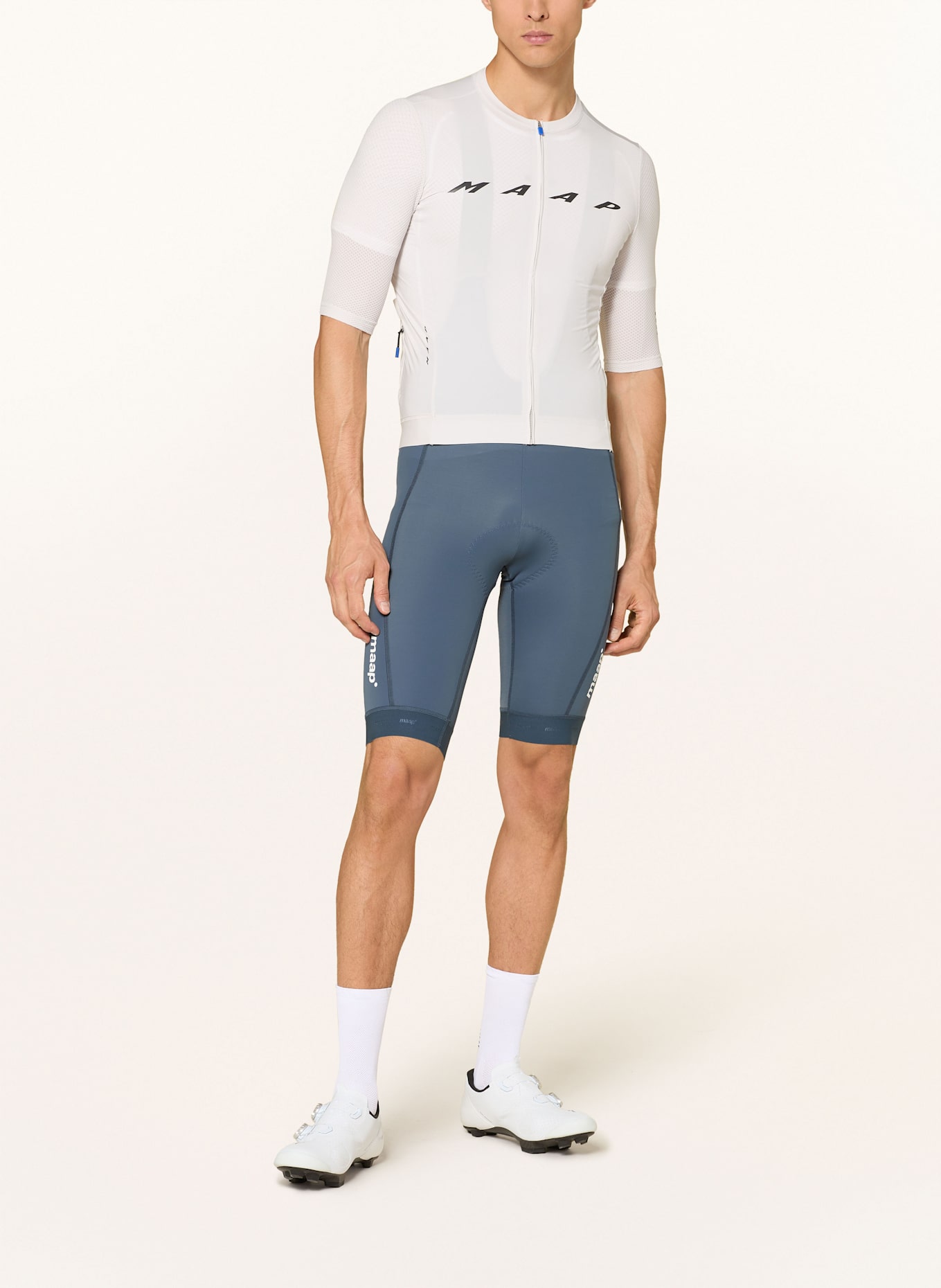 MAAP Radhose TRAINING BIB 3.0 mit Trägern und gepolstertem Einsatz: BLAUGRAU