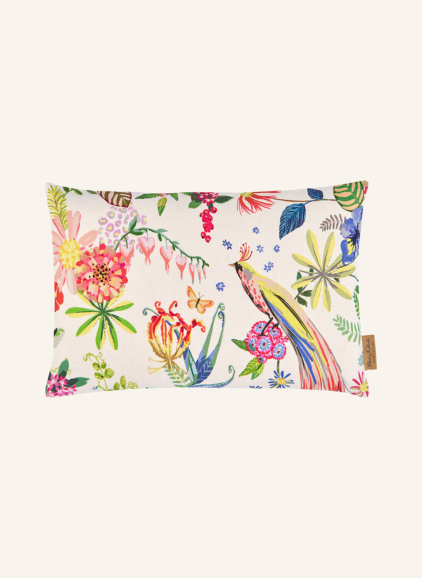 Christian Fischbacher Dekokissenhülle PAPAGENA: HELLBLAU / CREME