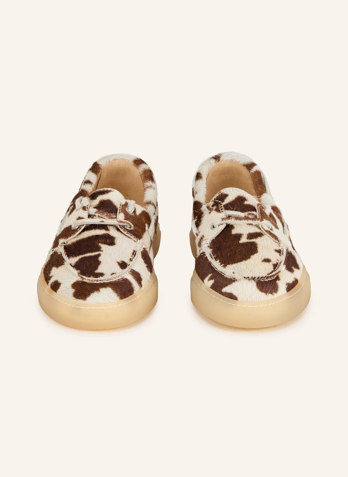 COPENHAGEN Boat shoes CPH160: BROWN/ CREAM
