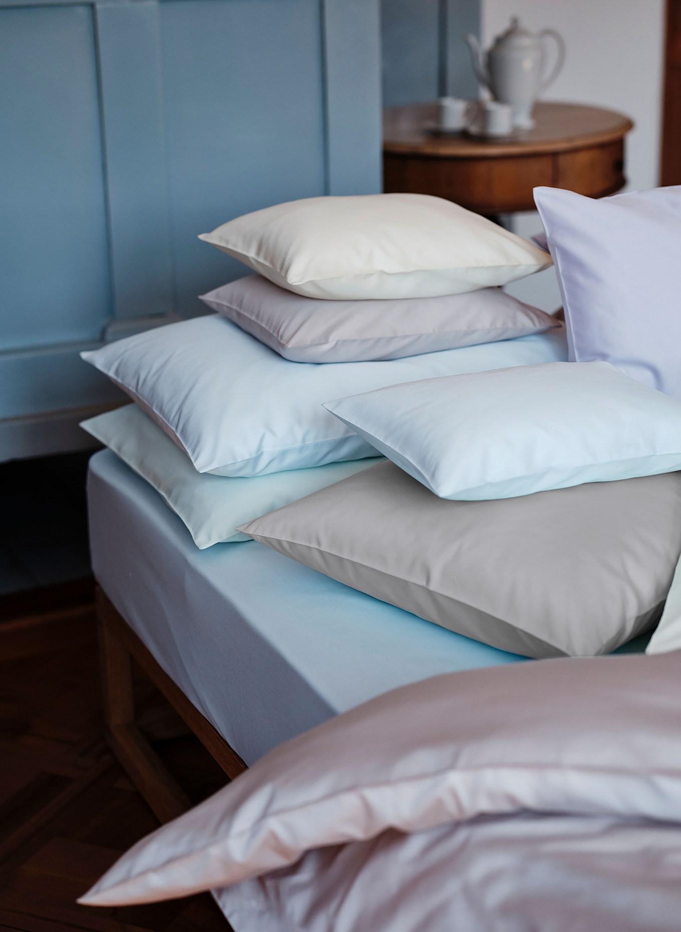 Christian Fischbacher Bettwäsche SATIN UNI: HELLGRAU