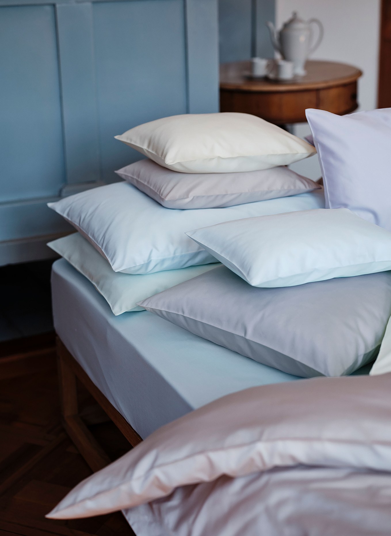 Christian Fischbacher Bettwäsche SATIN UNI: GRAU