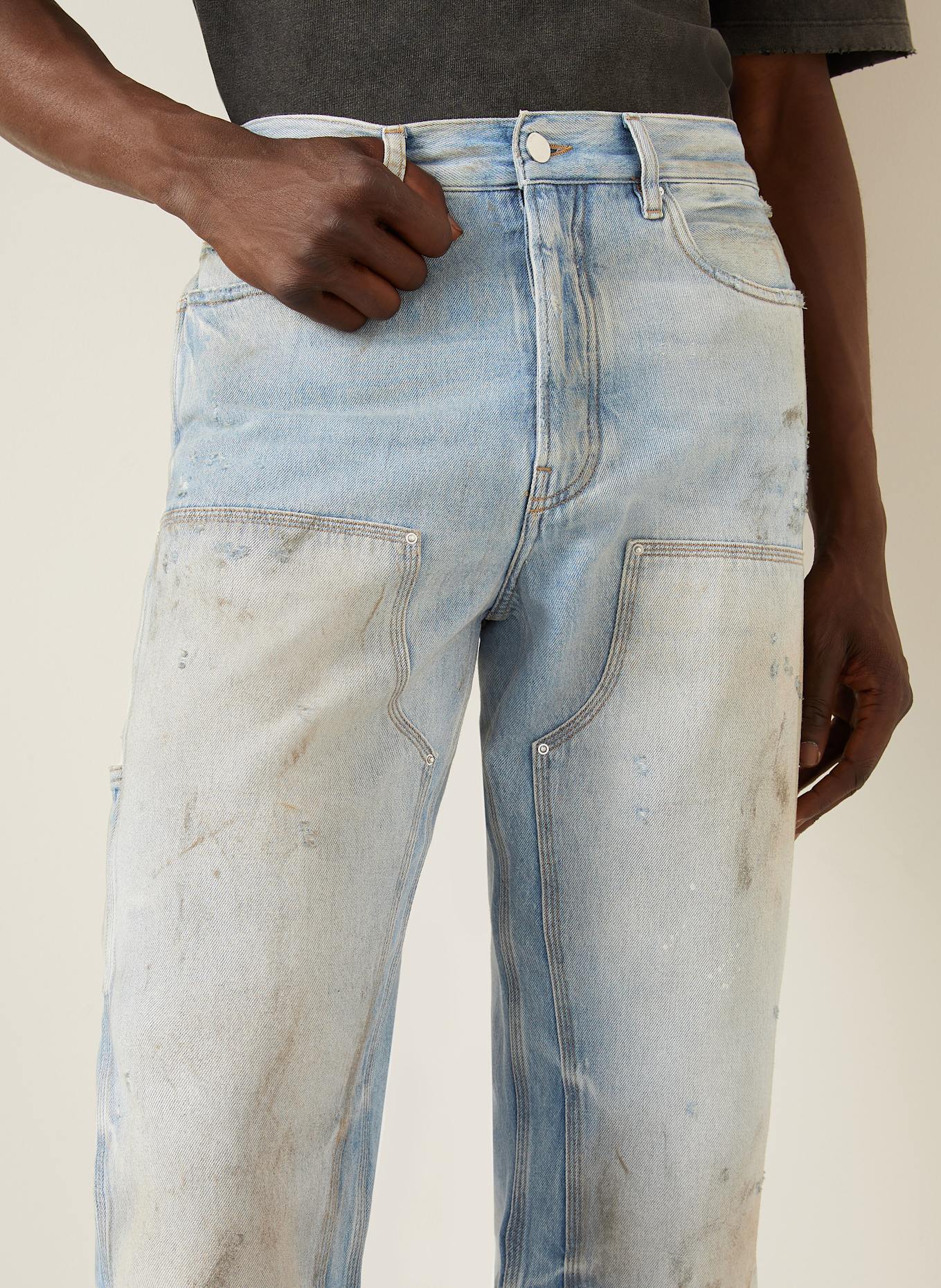 AMIRI Destroyed jeans regular fit: PERFECT ANTIQUE INDIGO