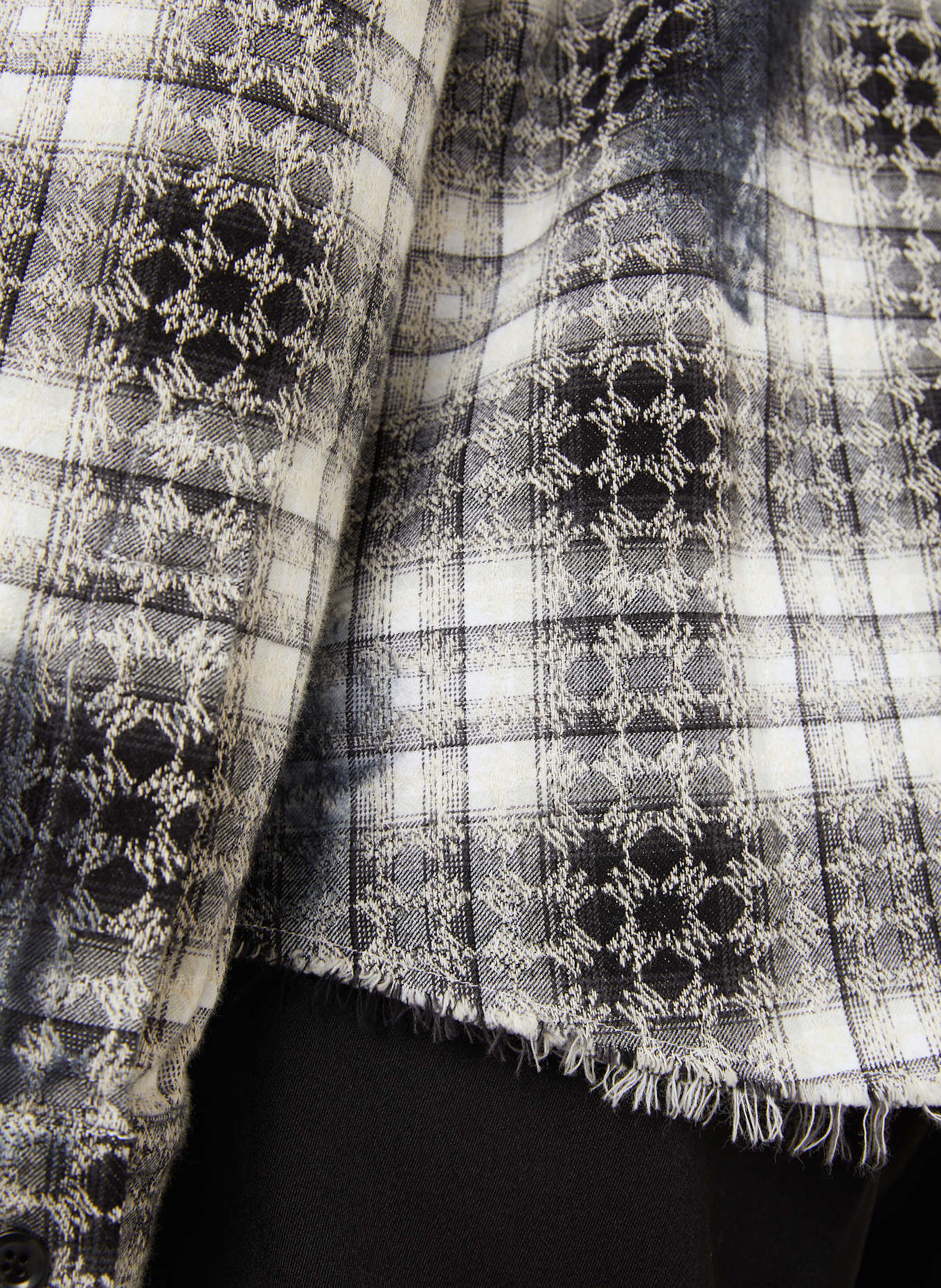 AMIRI Flannel shirt comfort fit: BLACK/ WHITE