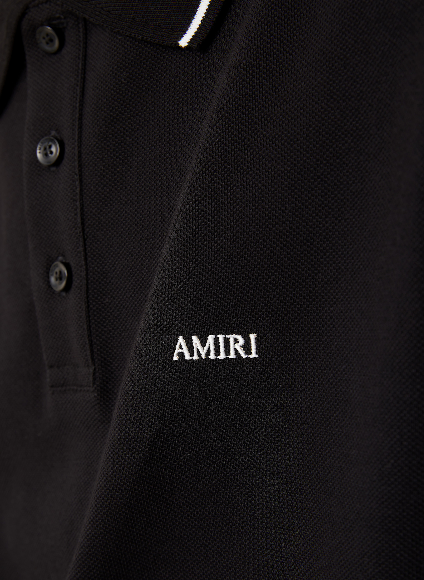 AMIRI Piqué polo shirt: BLACK