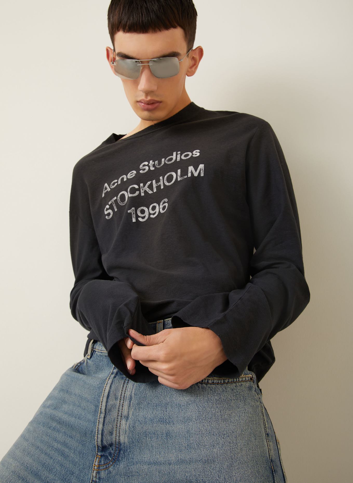 Acne Studios Long sleeve shirt in dark green