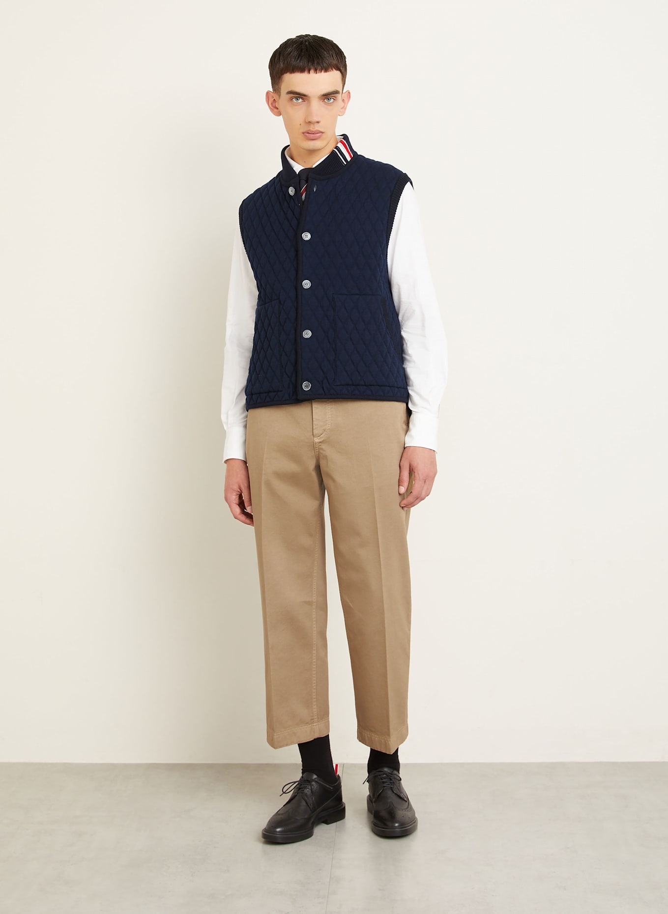 THOM BROWNE. Steppweste: DUNKELBLAU