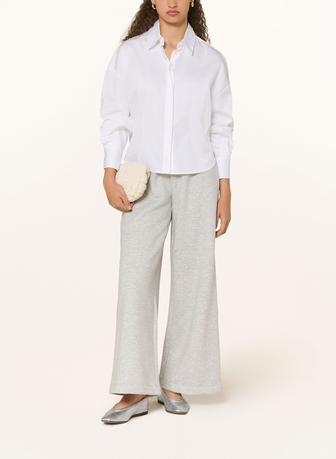 Rich & Royal Sweatpants mit Schmucksteinen: HELLGRAU