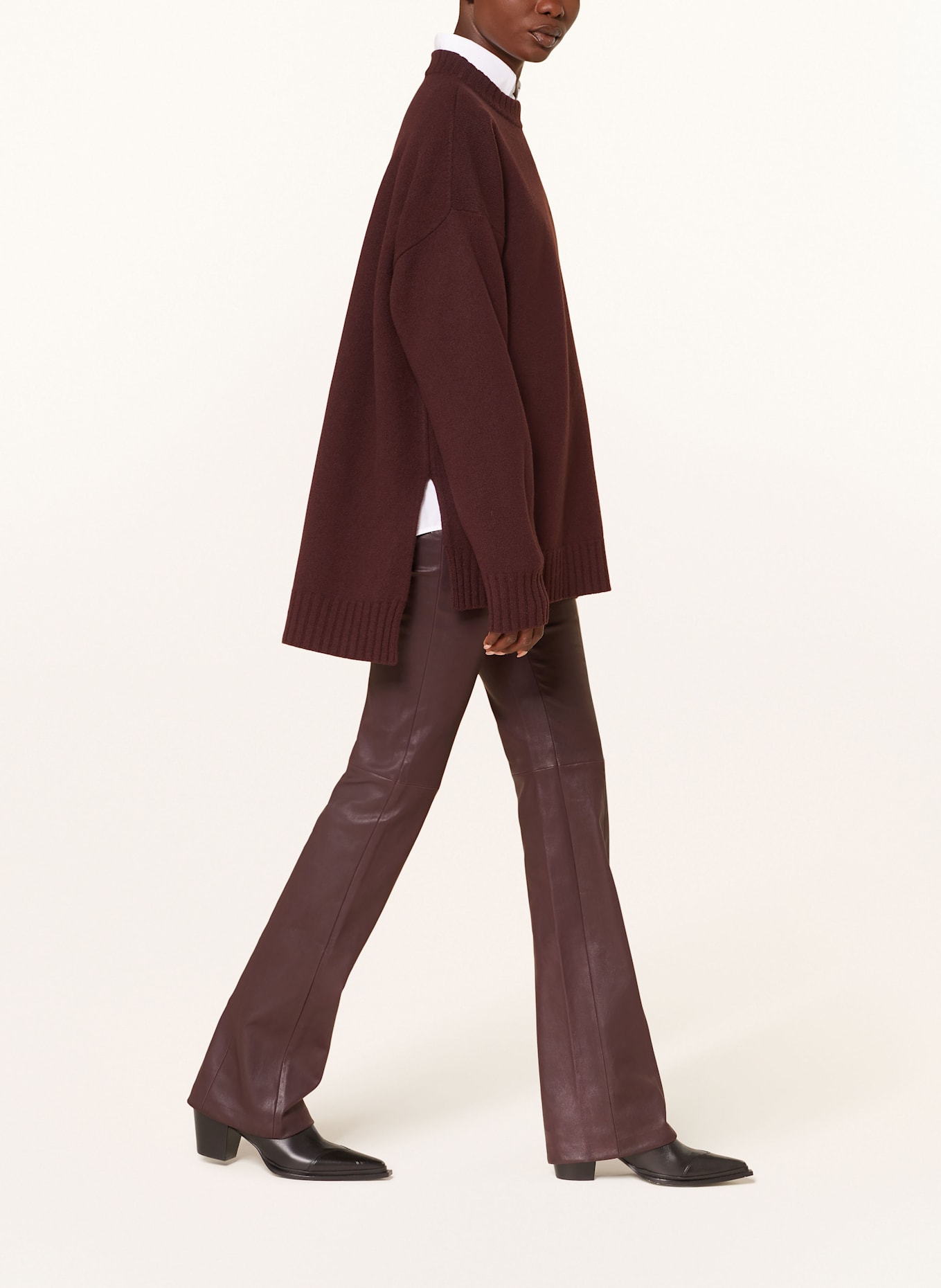 STOULS Lederhose ICHAM: DUNKELLILA