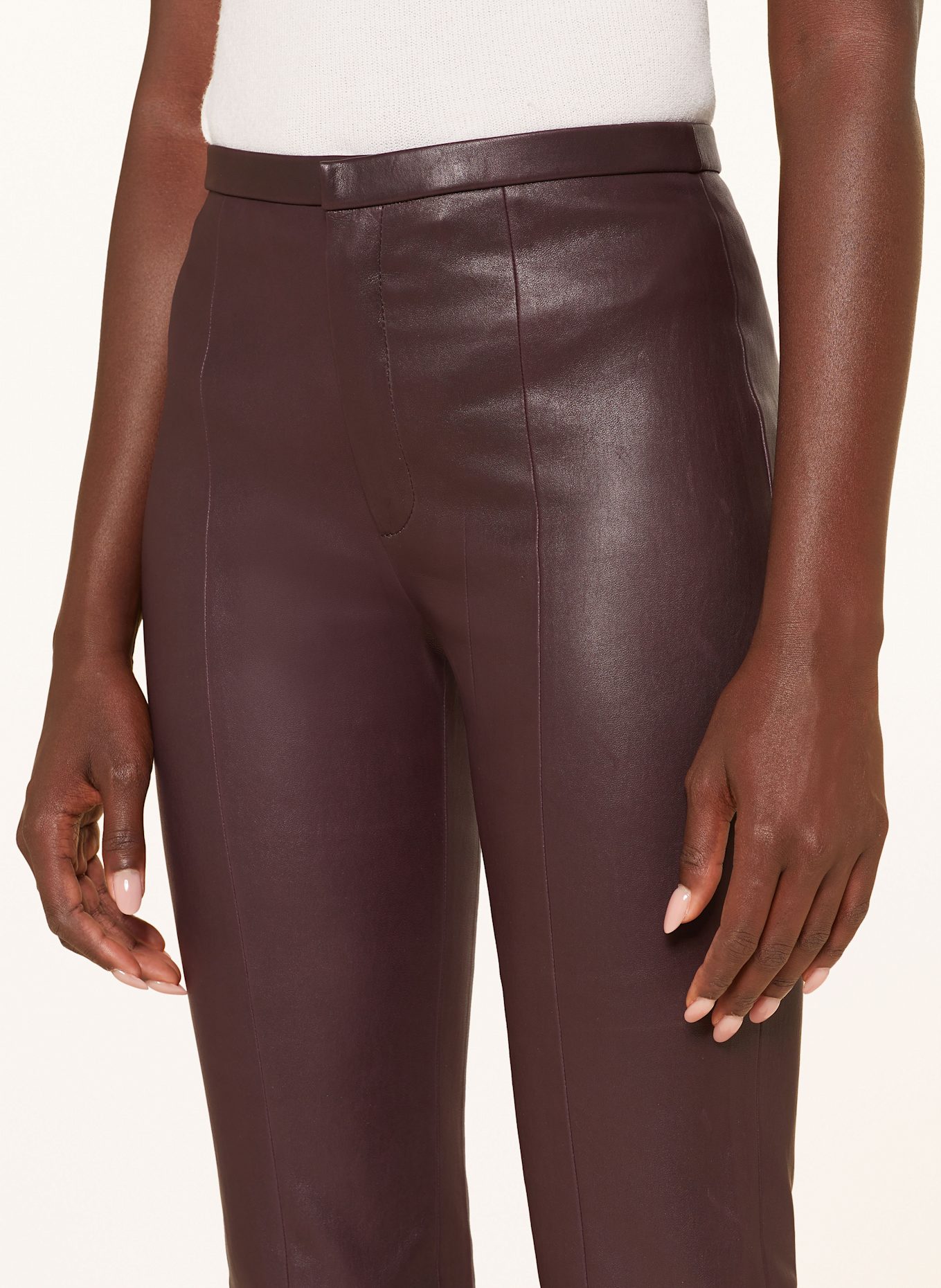 STOULS Lederhose ICHAM: DUNKELLILA