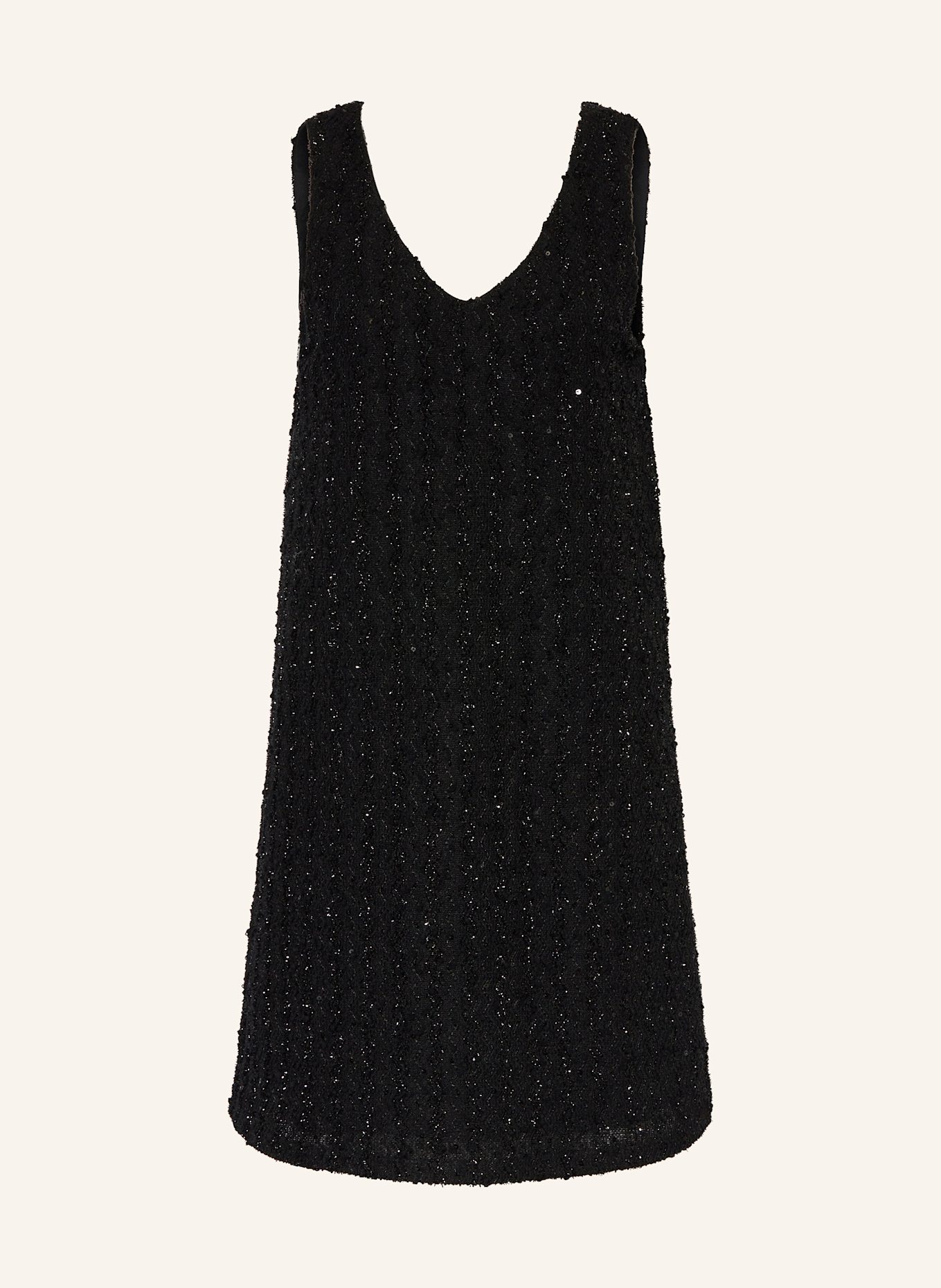 ICHI Kleid IHNINKY mit Glitzergarn und Pailletten: SCHWARZ