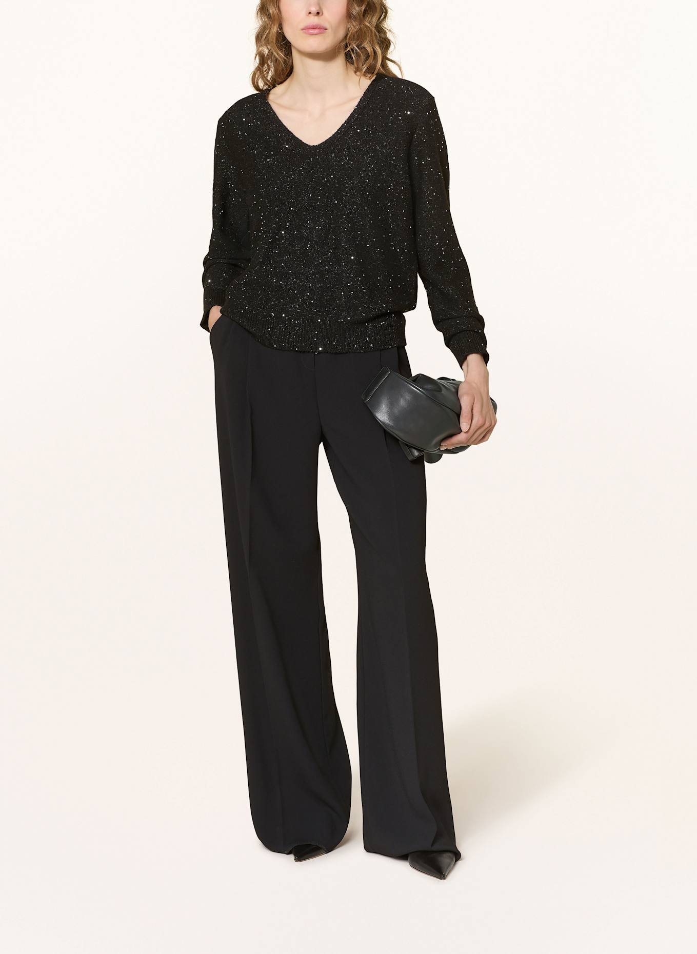 ICHI Pullover IHDAMIAN mit Pailletten: SCHWARZ