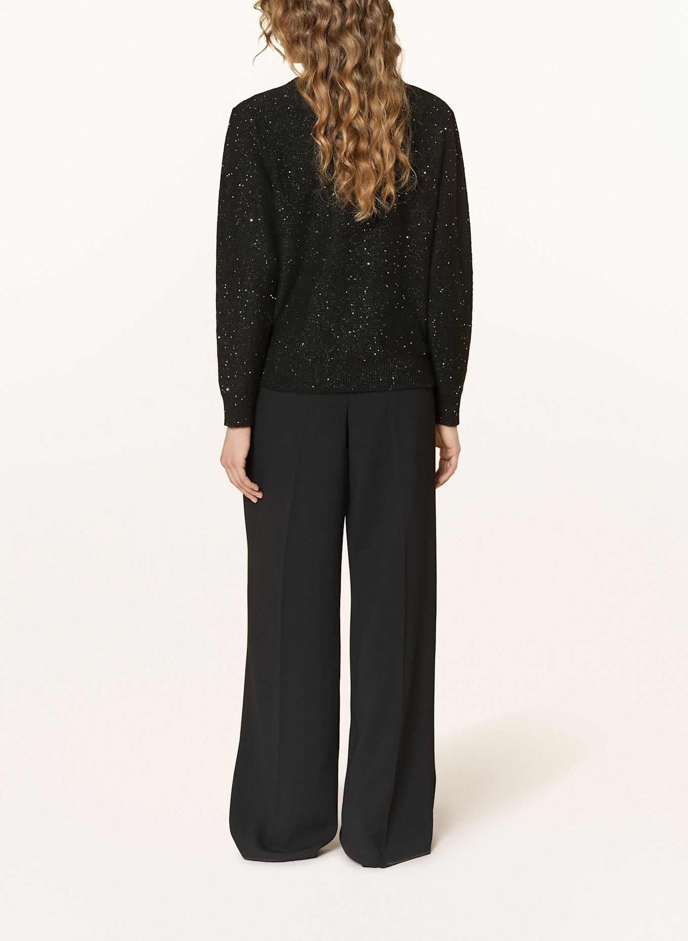 ICHI Pullover IHDAMIAN mit Pailletten: SCHWARZ