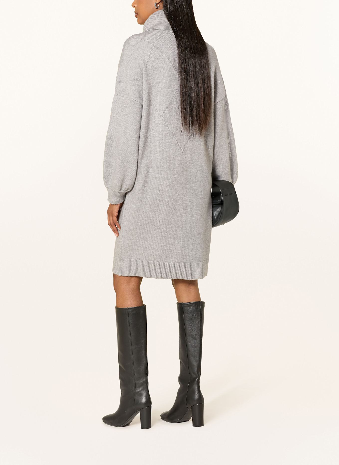 Joseph Ribkoff Strickkleid mit Pailletten: HELLGRAU