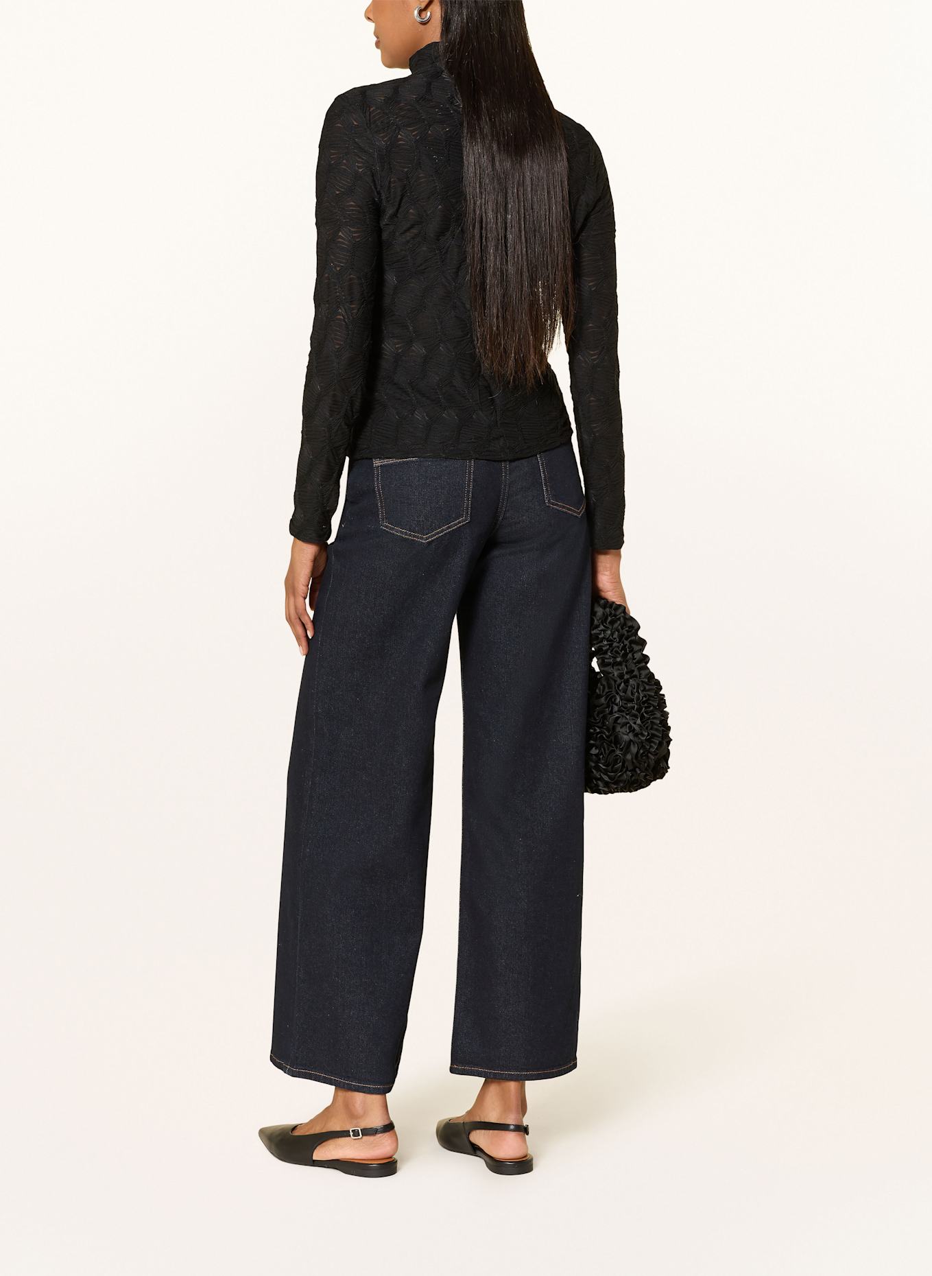 Joseph Ribkoff Longsleeve aus Mesh: SCHWARZ