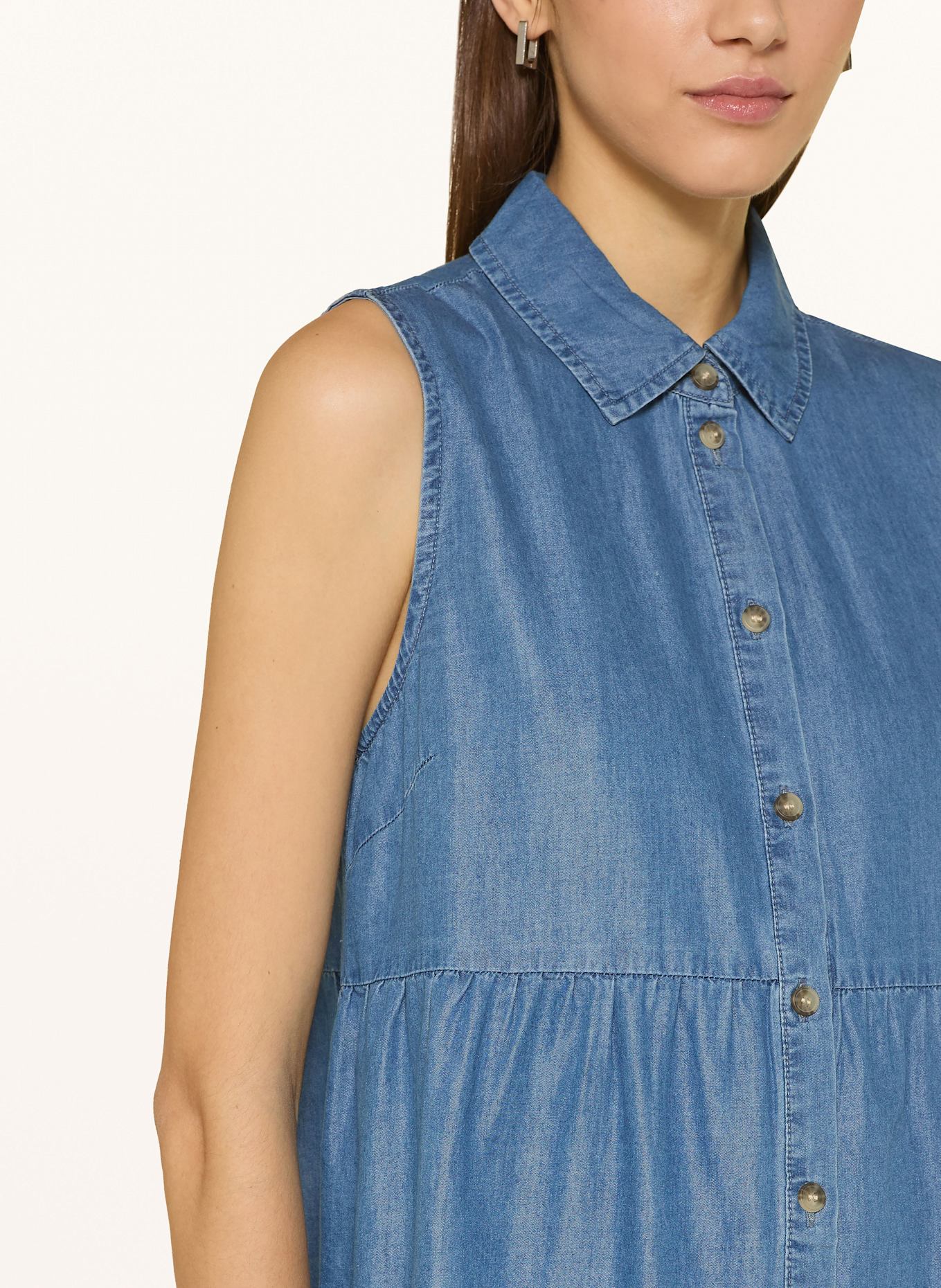 ONLY Hemdblusenkleid in Jeansoptik: BLAU