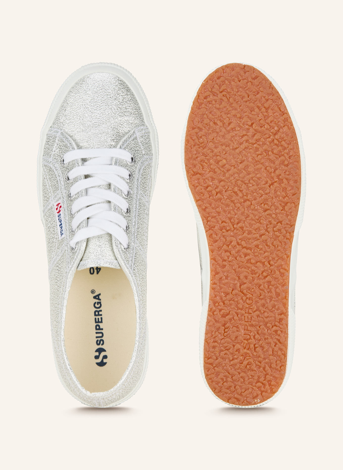 SUPERGA Sneakersy 2750-LAMEW: SREBRNY