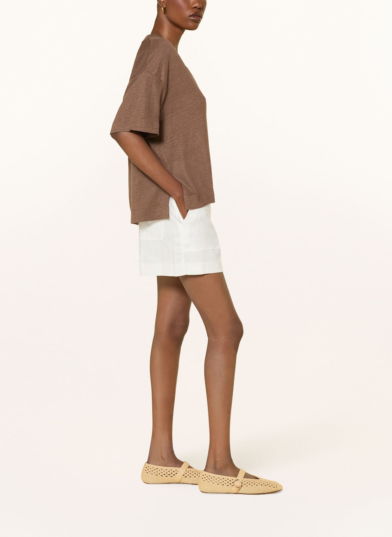 REISS Leinenshorts ASHBY: WEISS