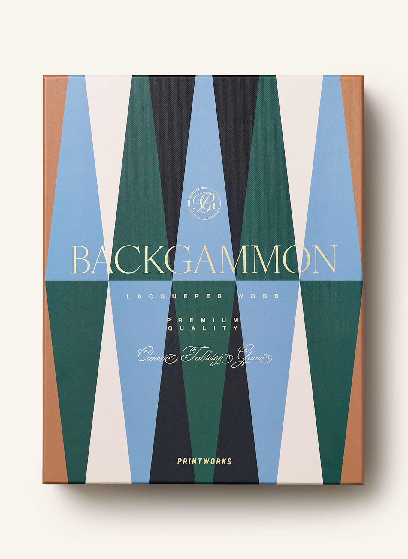 PRINTWORKS Brettspiel BACKGAMMON: HELLBRAUN