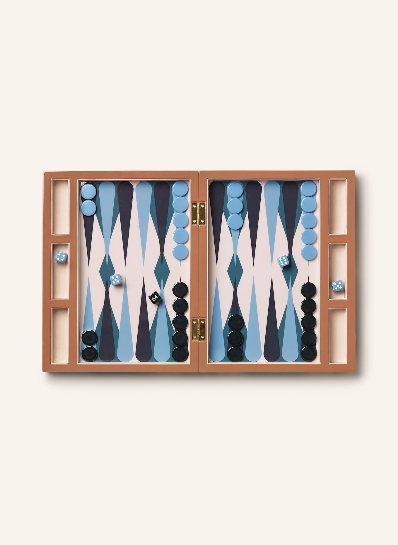 PRINTWORKS Brettspiel BACKGAMMON: HELLBRAUN