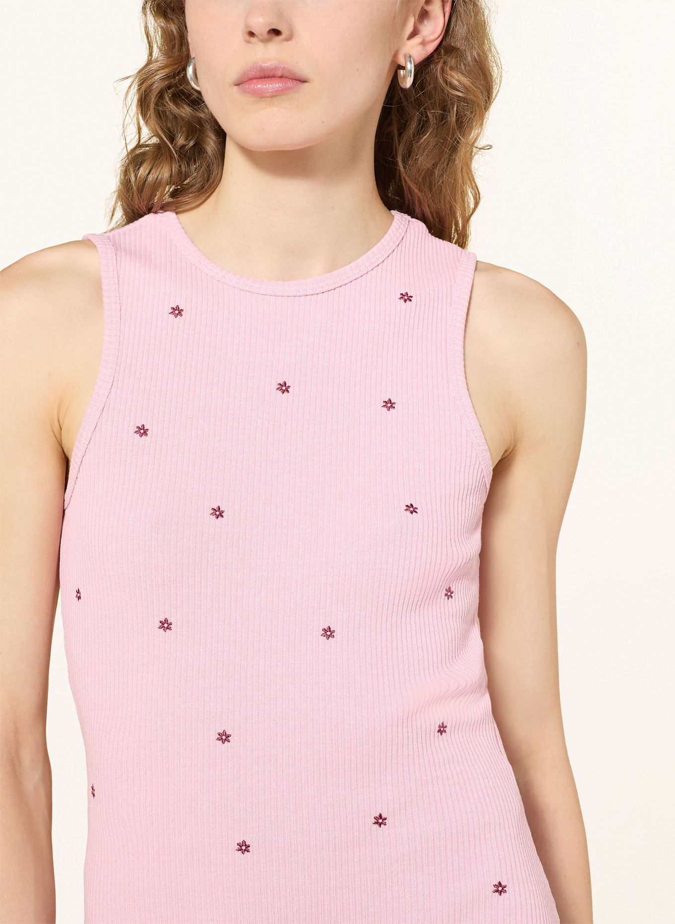 ONLY Kleid: ROSÉ/ DUNKELROT