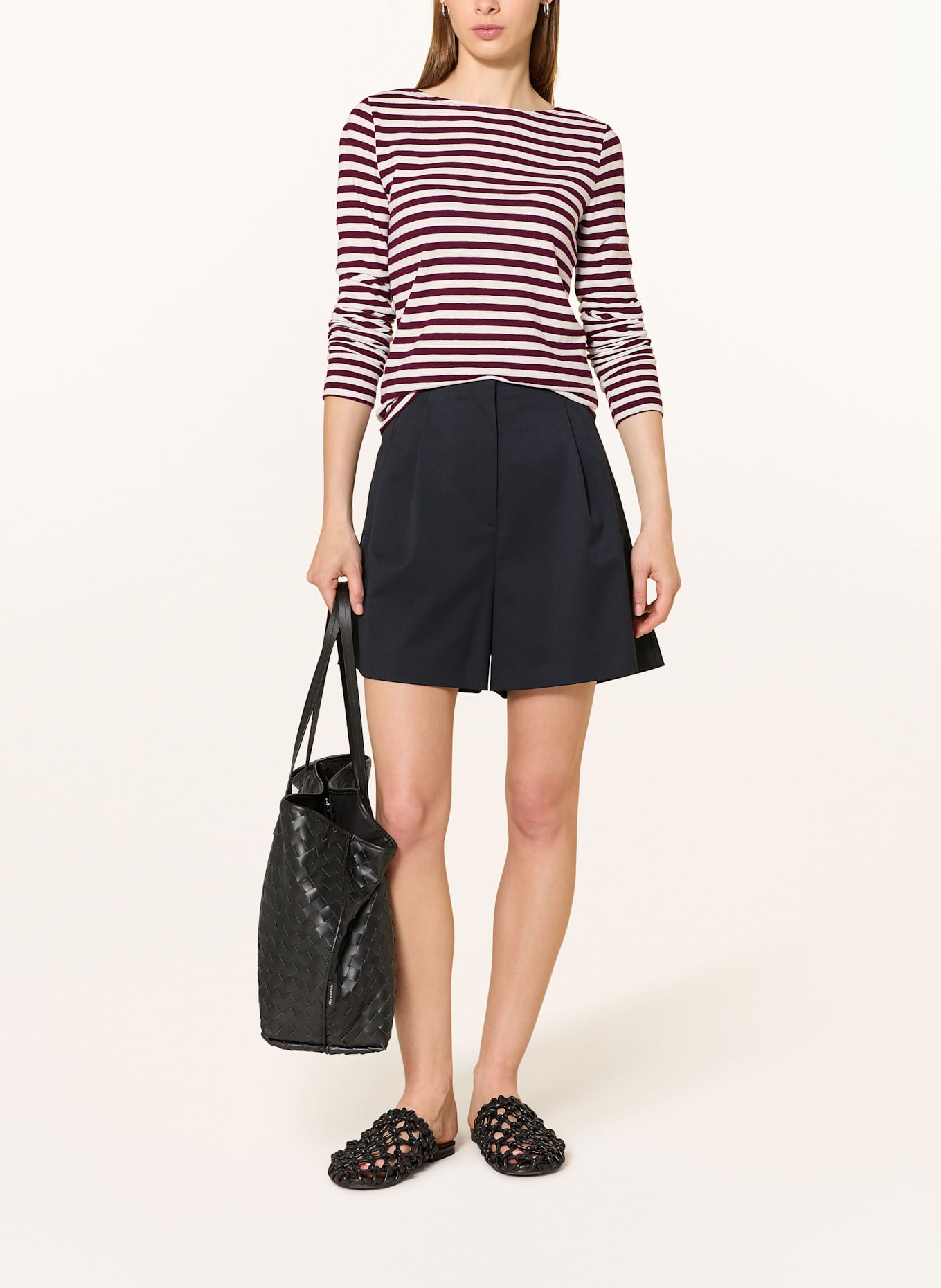 Marc O'Polo Longsleeve: DUNKELROT / WEISS