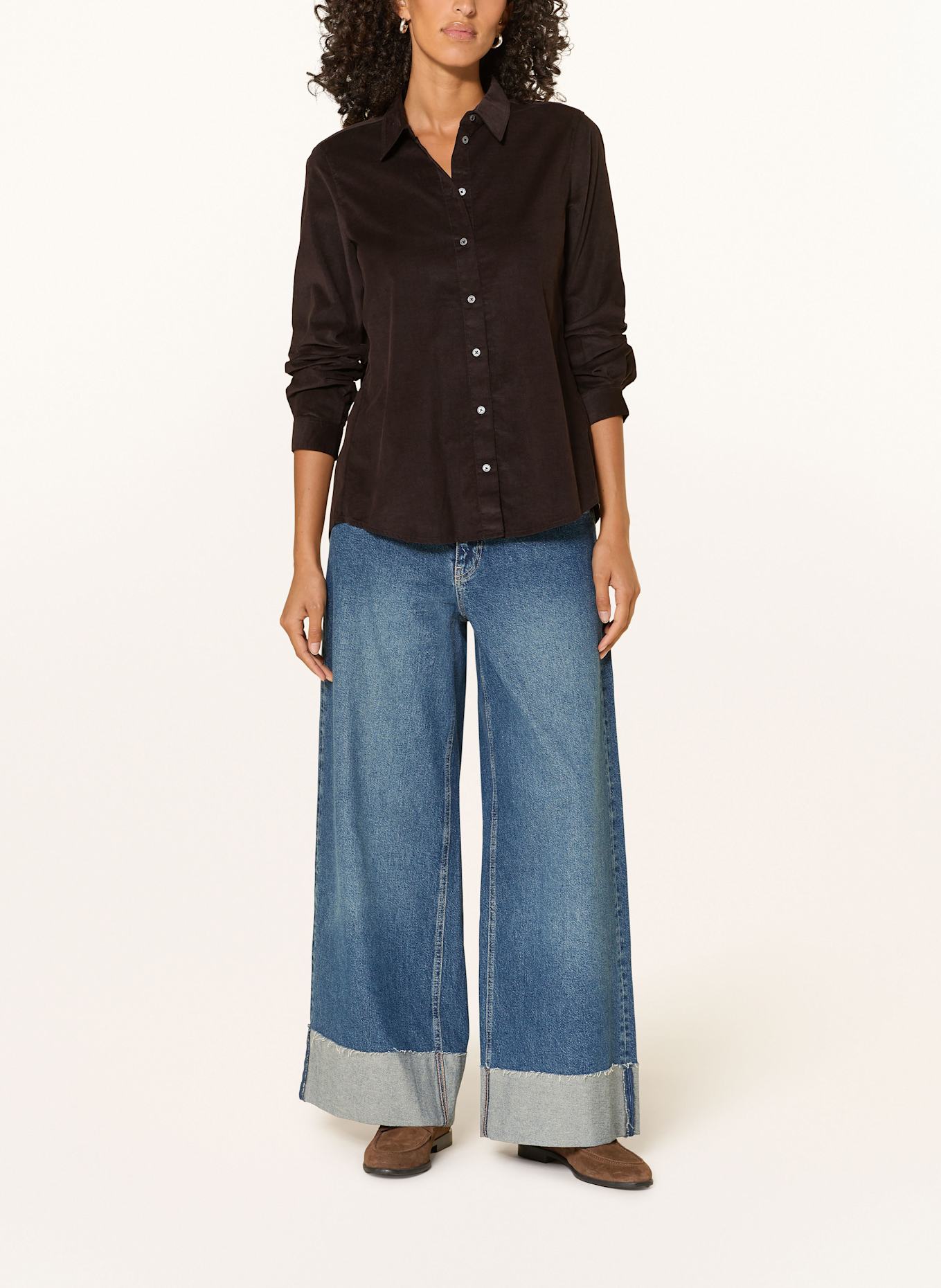 Marc O'Polo Hemdbluse aus Cord: DUNKELBRAUN