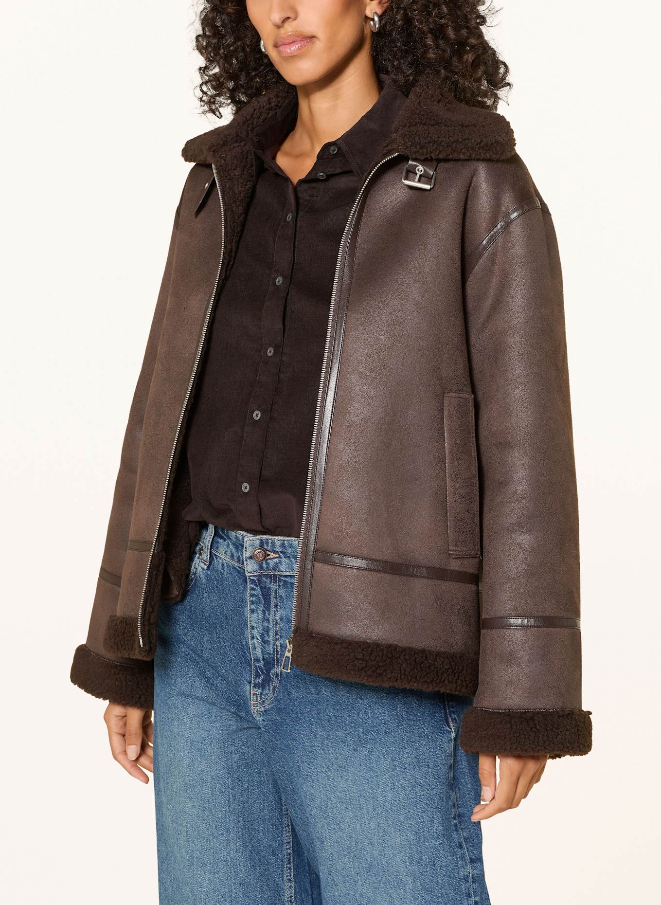 Marc O'Polo Hemdbluse aus Cord: DUNKELBRAUN