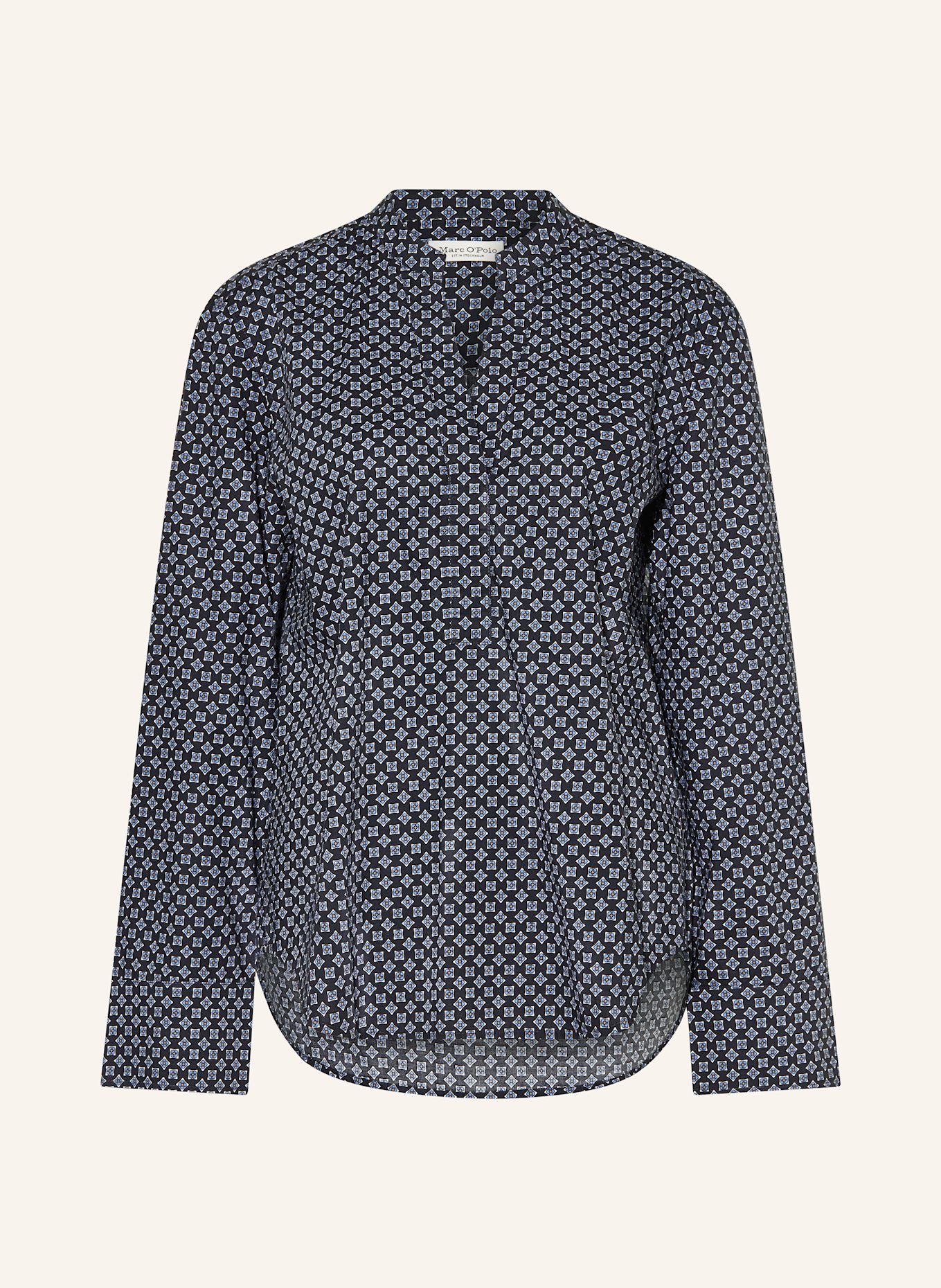 Marc O'Polo Blusenshirt: DUNKELBLAU / HELLBLAU / WEISS