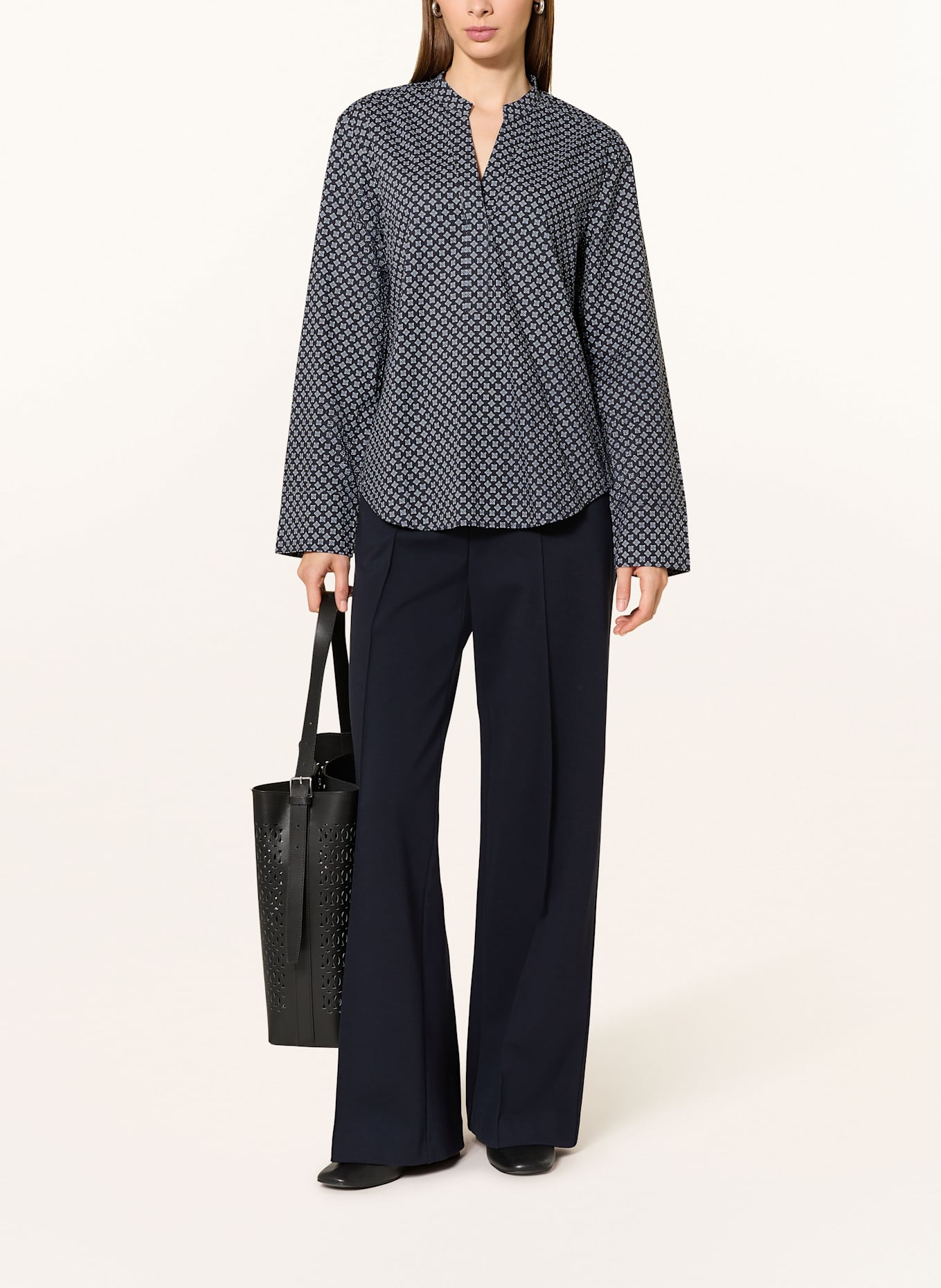 Marc O'Polo Blusenshirt: DUNKELBLAU / HELLBLAU / WEISS